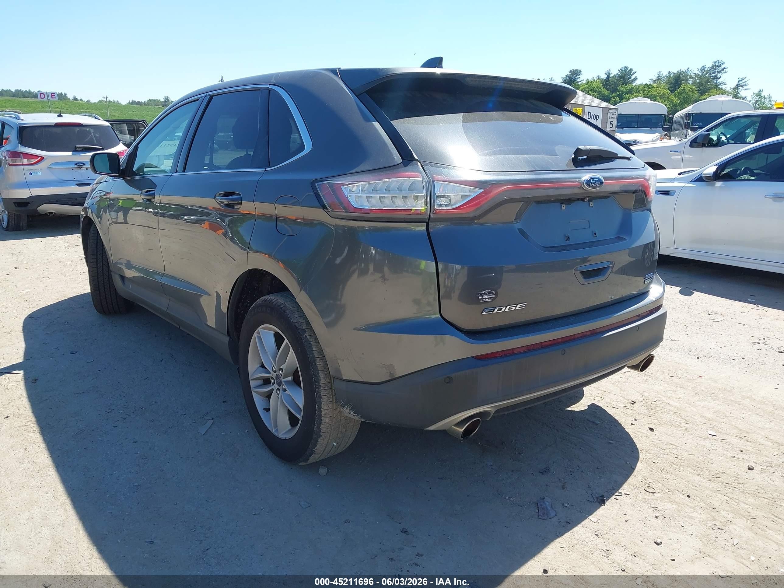 2015 Ford Edge Sel Серый vin: 2FMTK4J94FBB10905