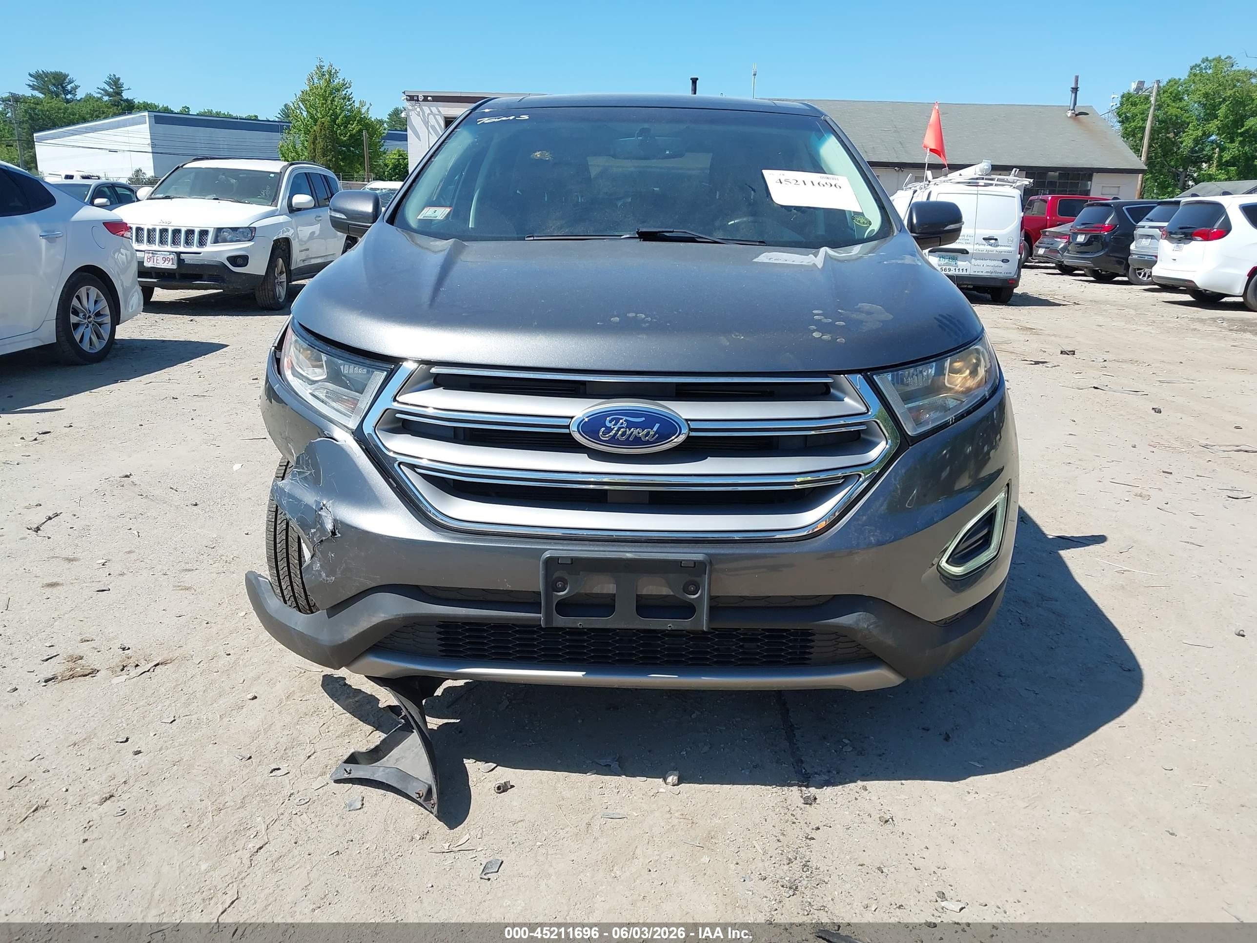 2015 Ford Edge Sel Серый vin: 2FMTK4J94FBB10905