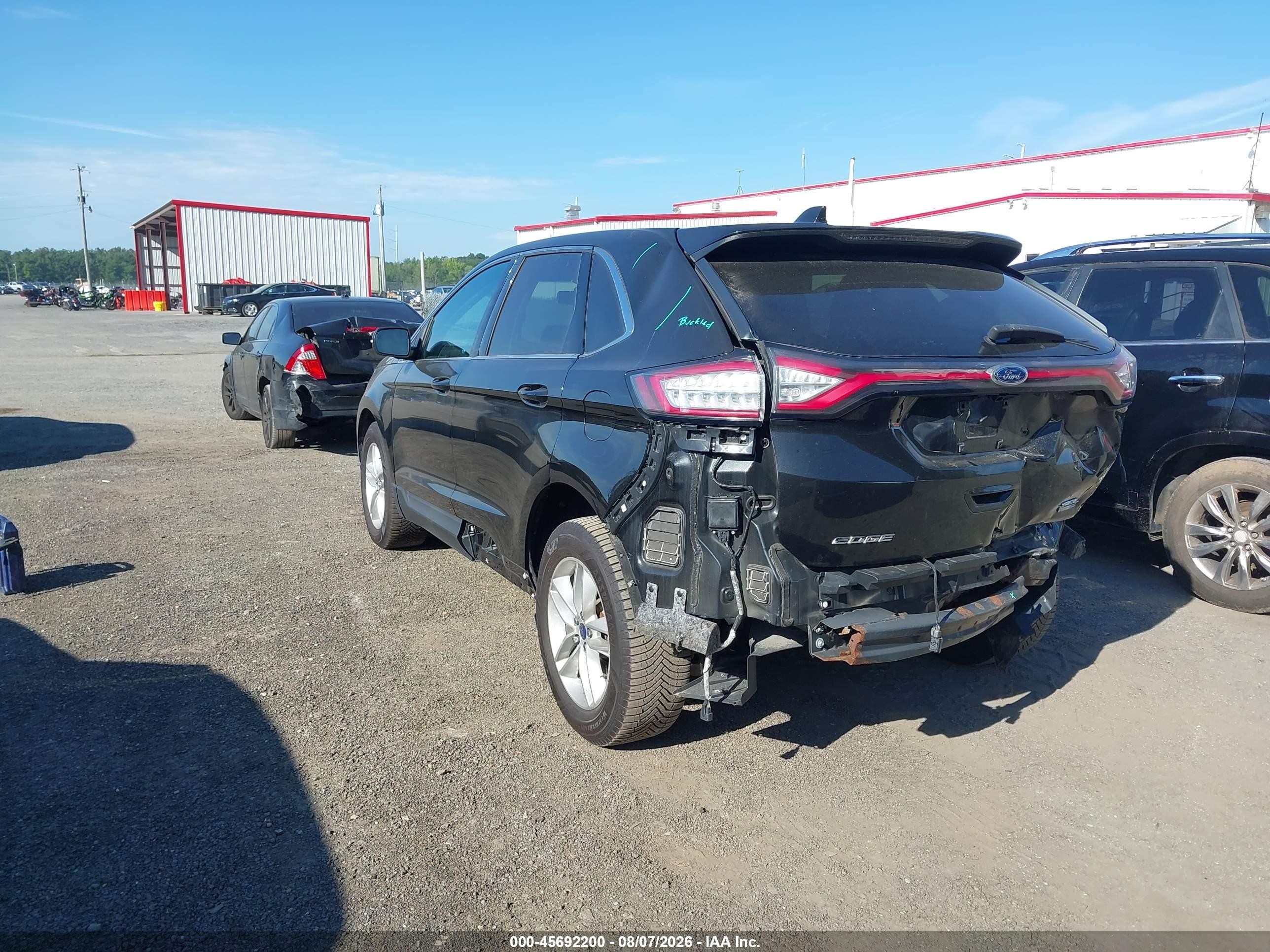 2015 Ford Edge Sel Black vin: 2FMTK4J94FBB20379