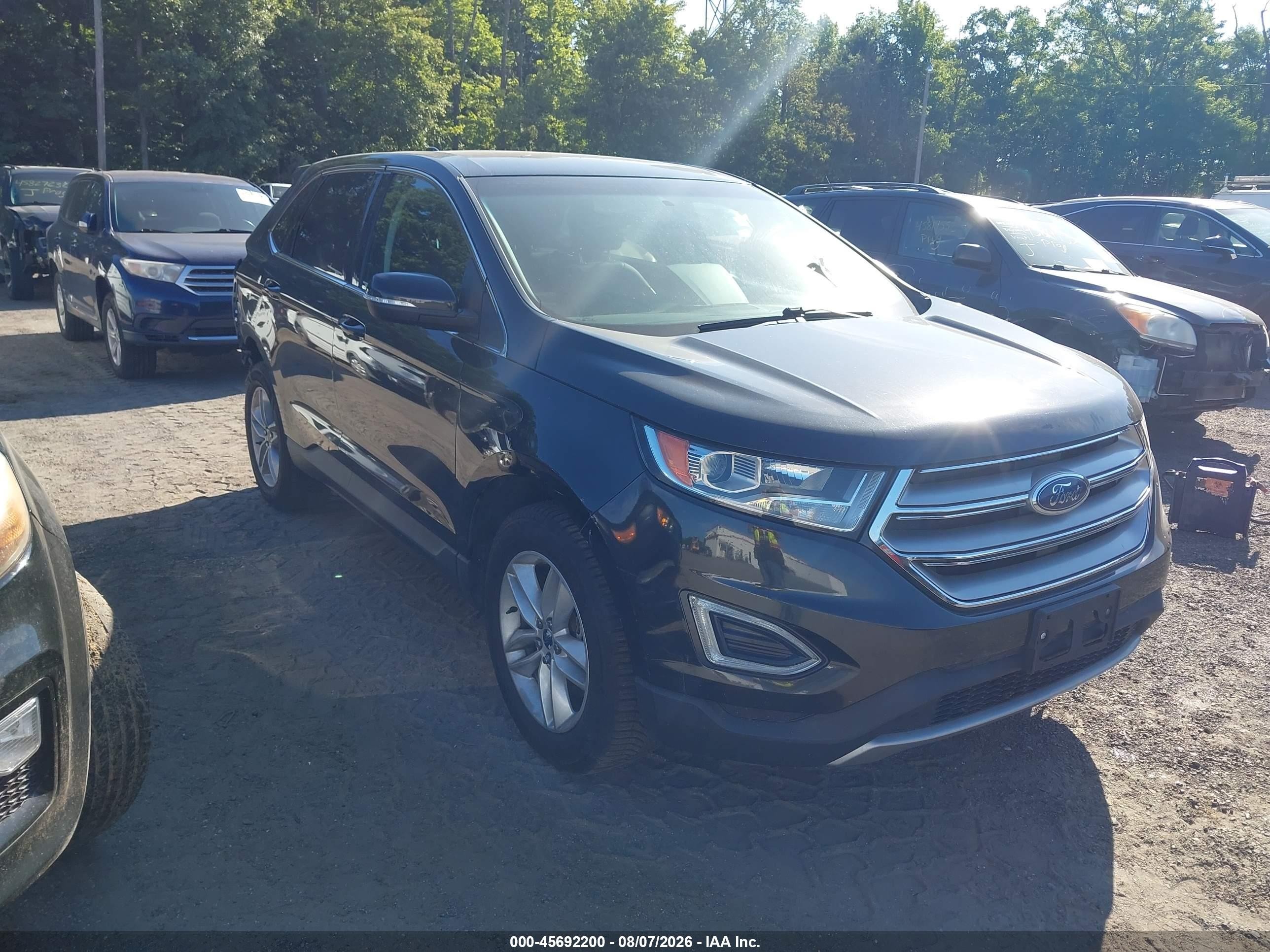 2015 Ford Edge Sel Black vin: 2FMTK4J94FBB20379