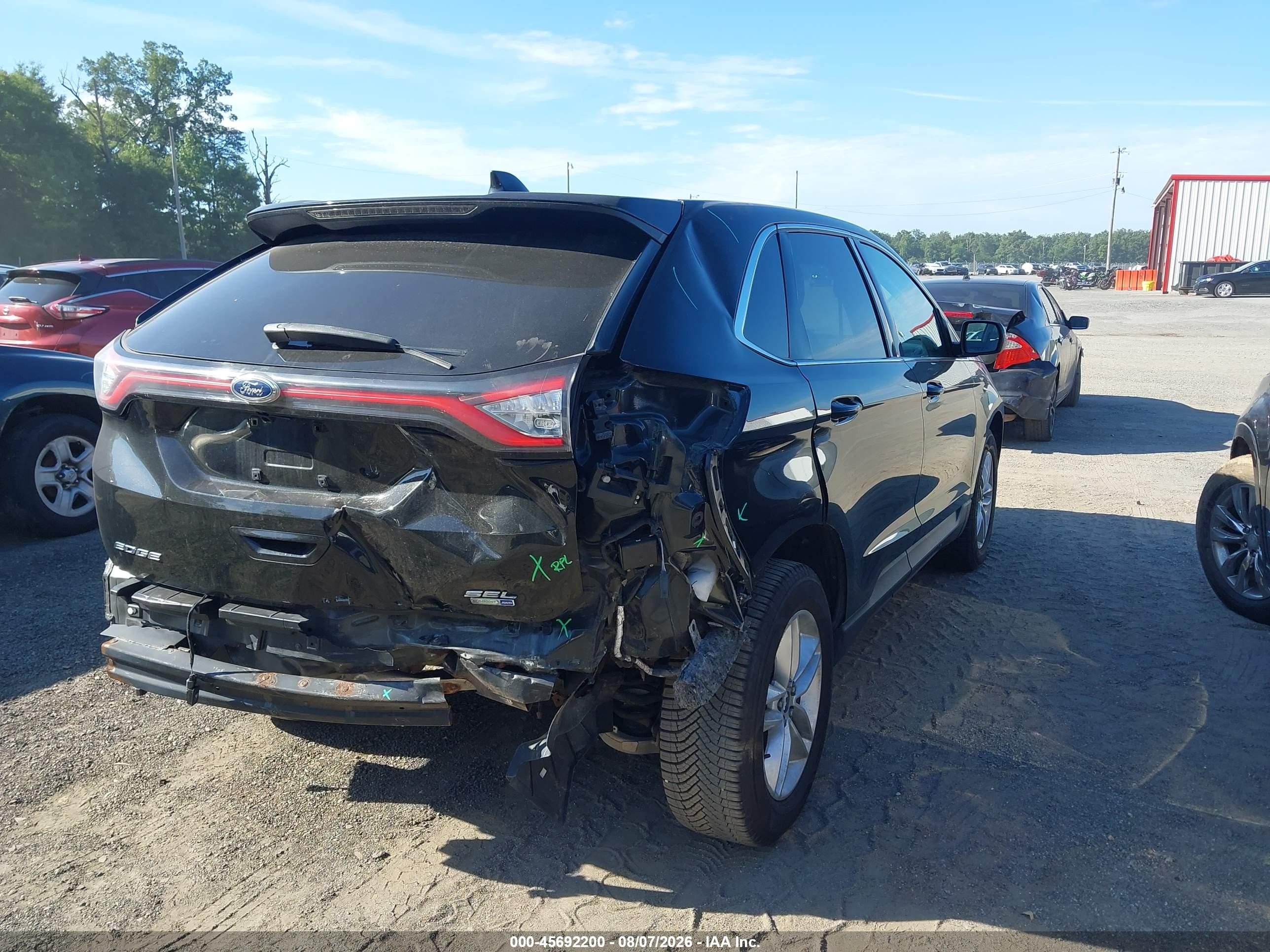 2015 Ford Edge Sel Black vin: 2FMTK4J94FBB20379