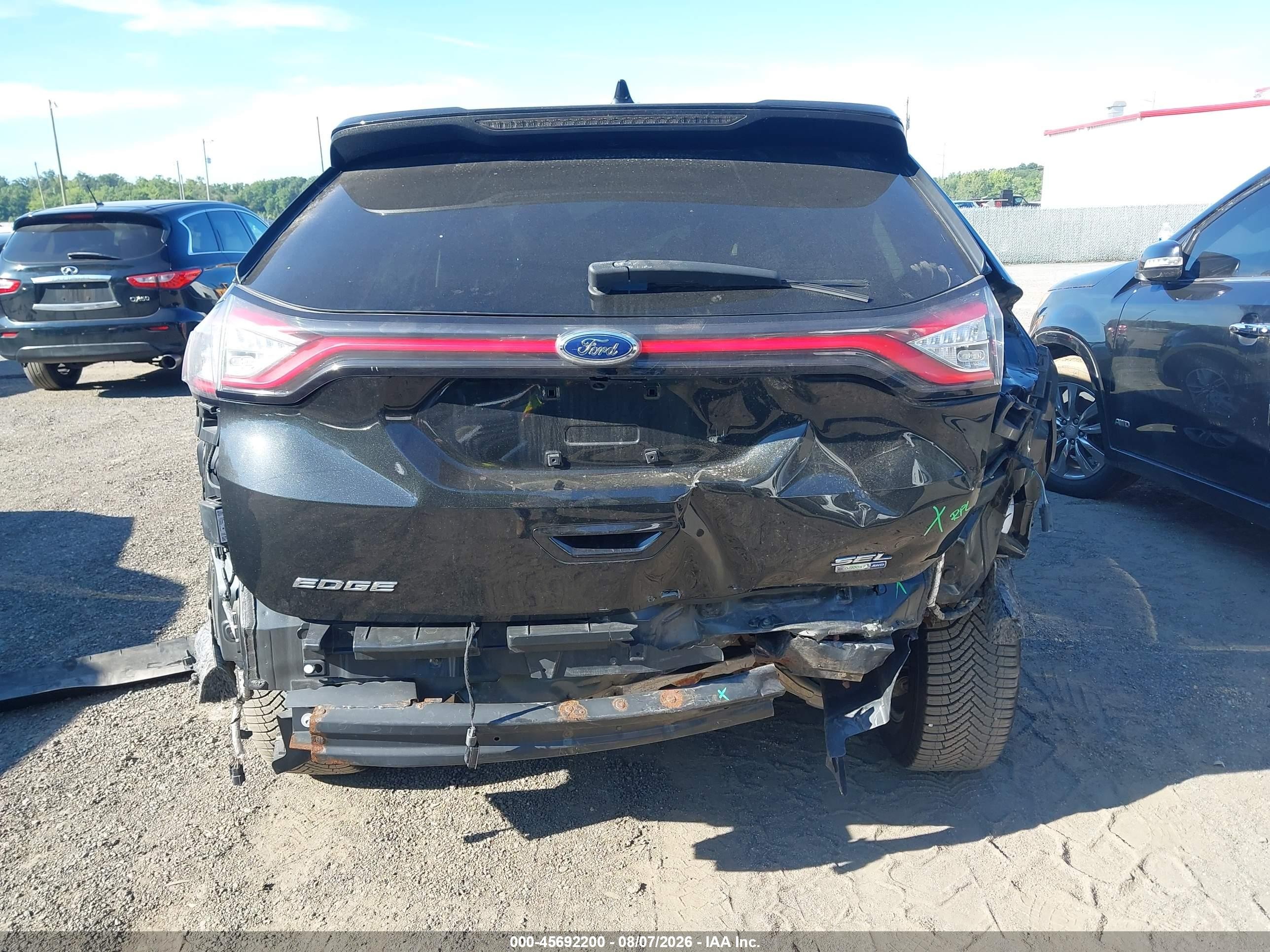 2015 Ford Edge Sel Black vin: 2FMTK4J94FBB20379