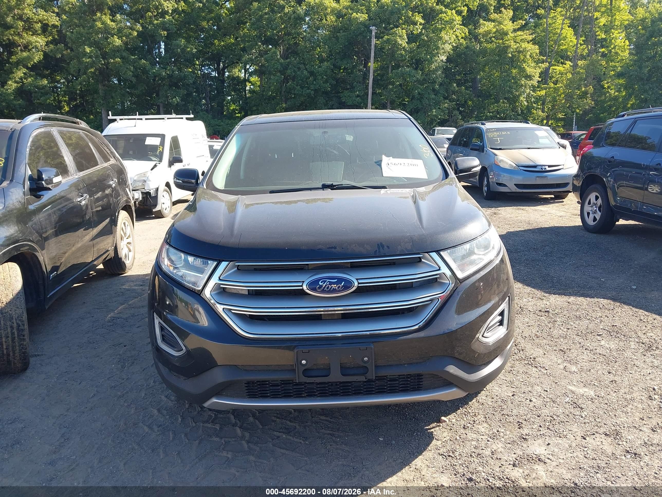 2015 Ford Edge Sel Black vin: 2FMTK4J94FBB20379