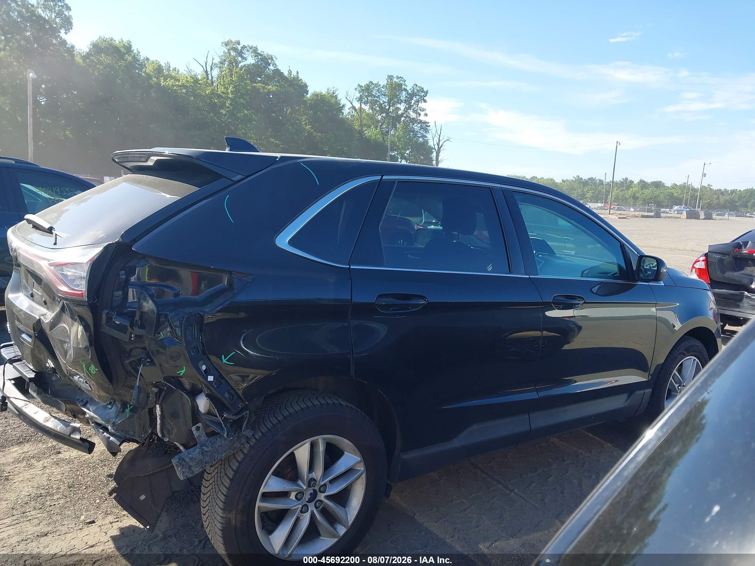 2015 Ford Edge Sel Black vin: 2FMTK4J94FBB20379