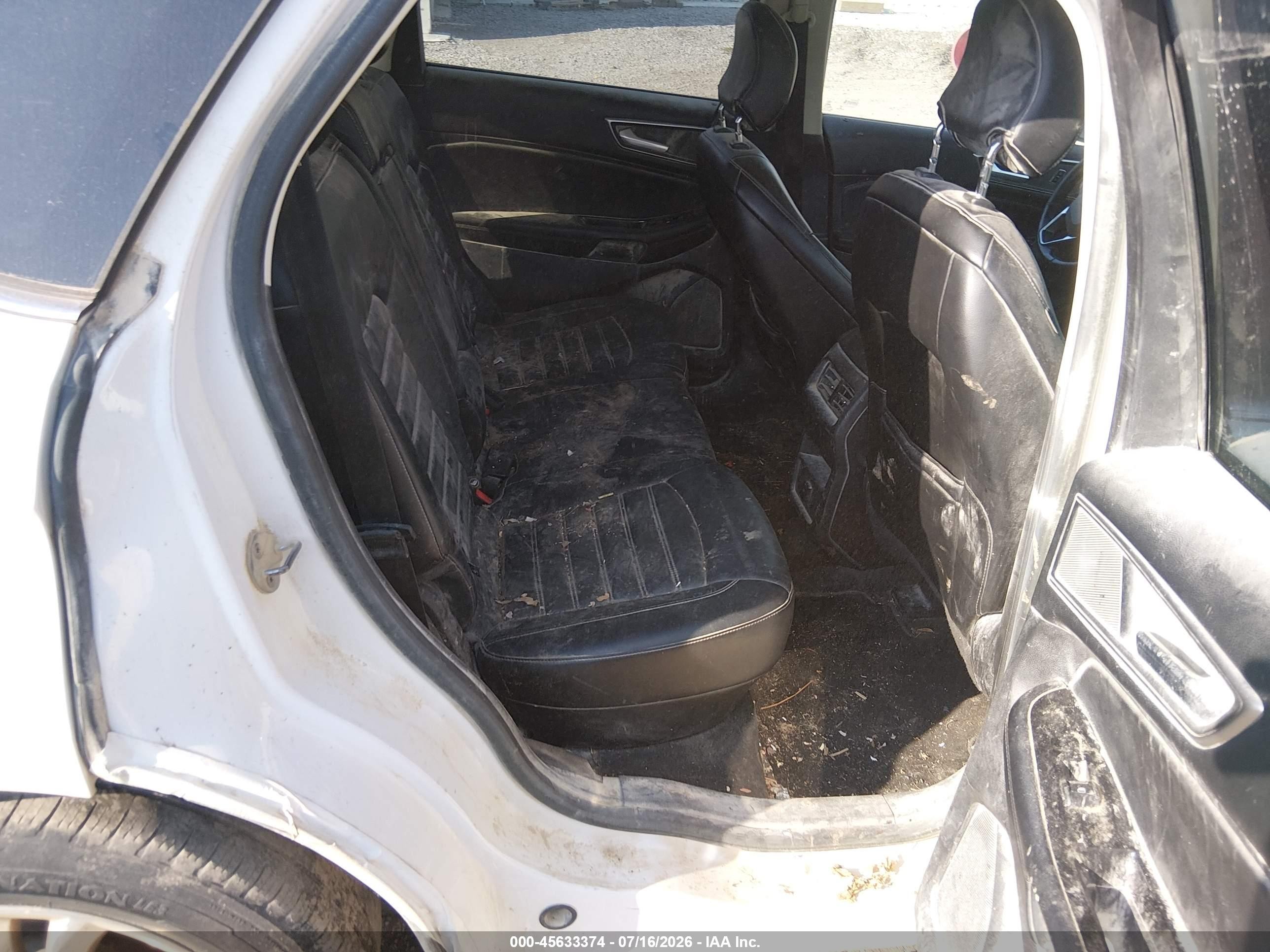 2015 Ford Edge Sel White vin: 2FMTK4J94FBB20964