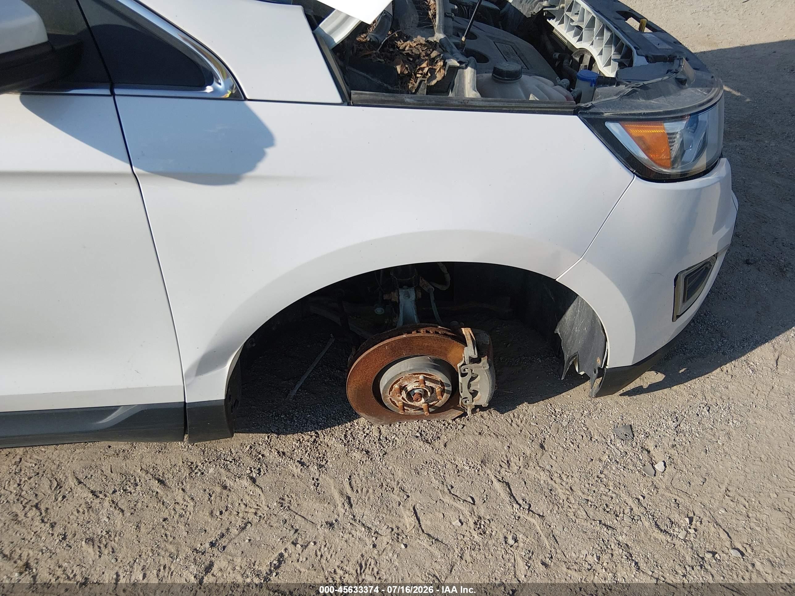 2015 Ford Edge Sel White vin: 2FMTK4J94FBB20964