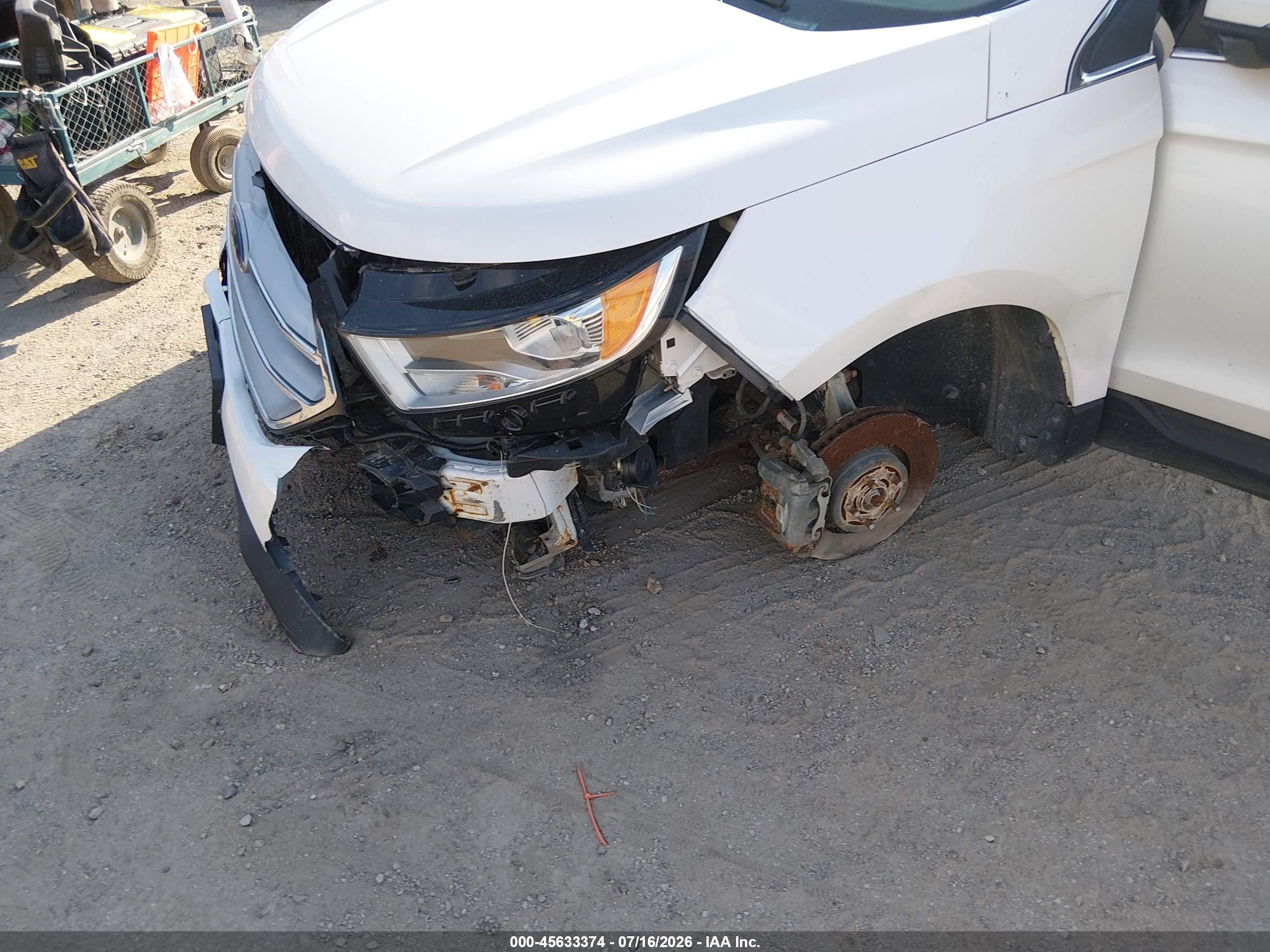 2015 Ford Edge Sel White vin: 2FMTK4J94FBB20964