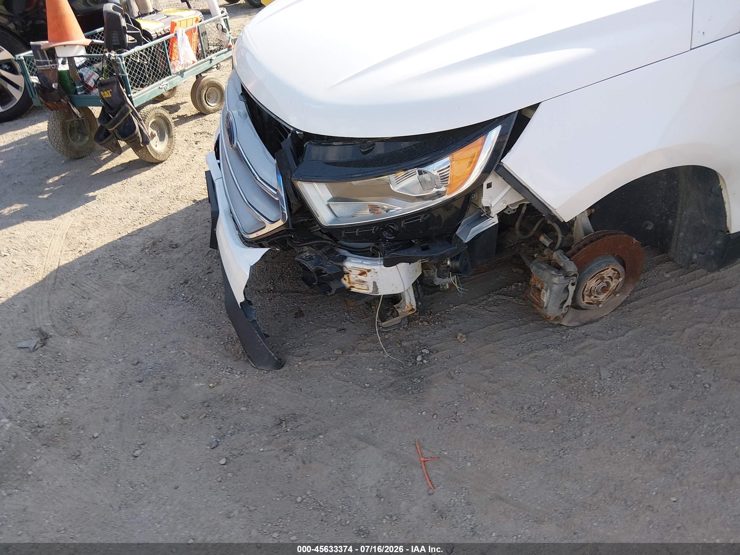 2015 Ford Edge Sel White vin: 2FMTK4J94FBB20964