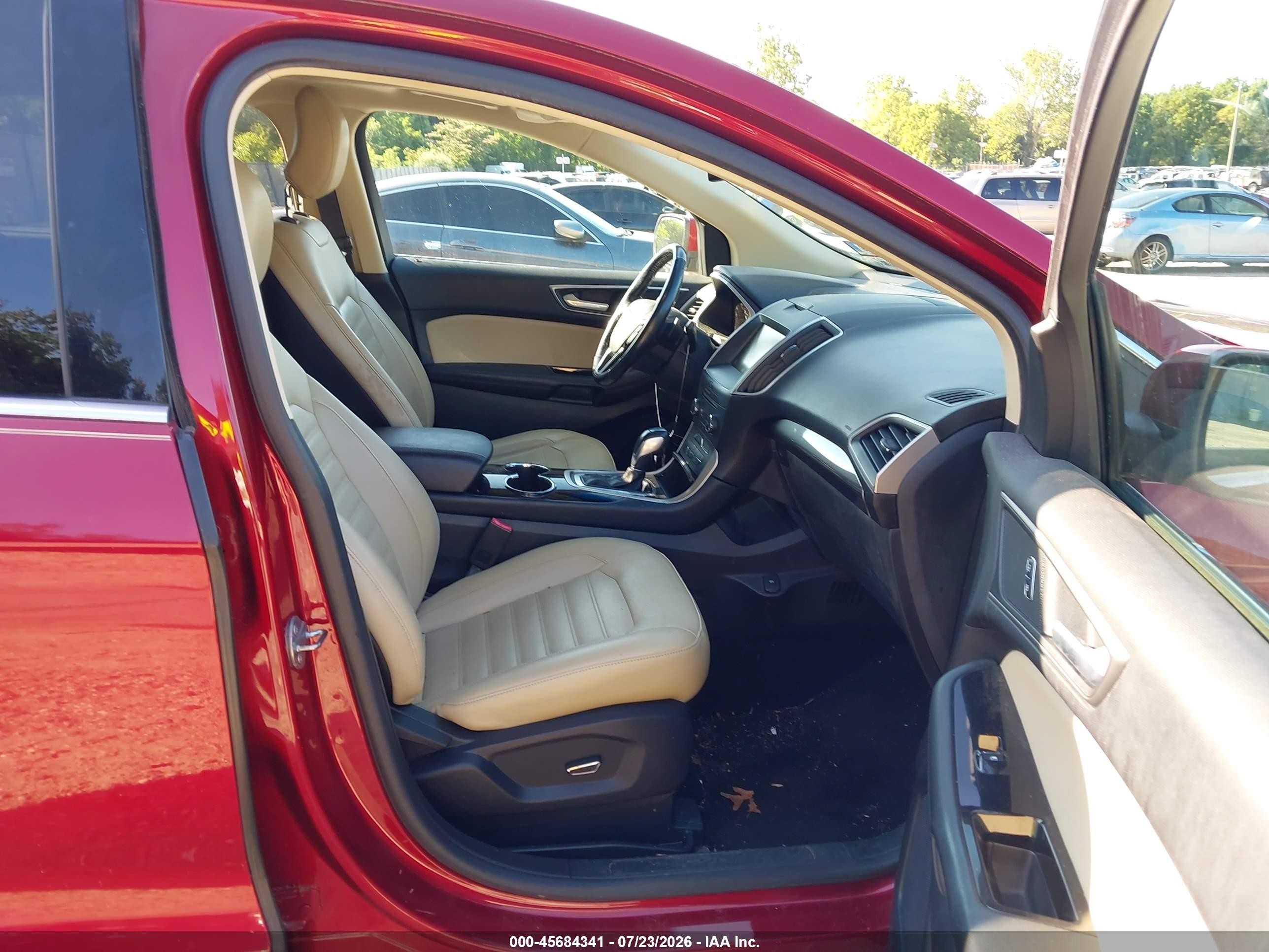 2015 Ford Edge Sel Red vin: 2FMTK4J94FBC08851