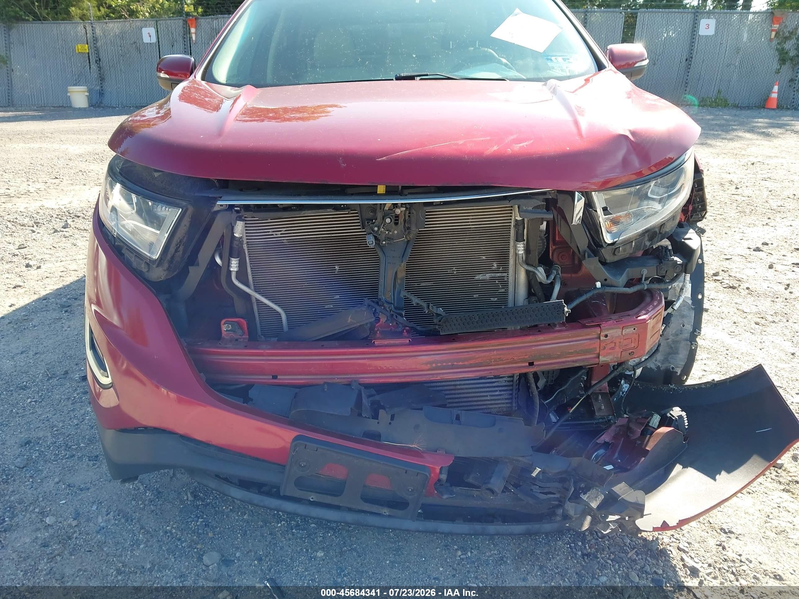 2015 Ford Edge Sel Red vin: 2FMTK4J94FBC08851