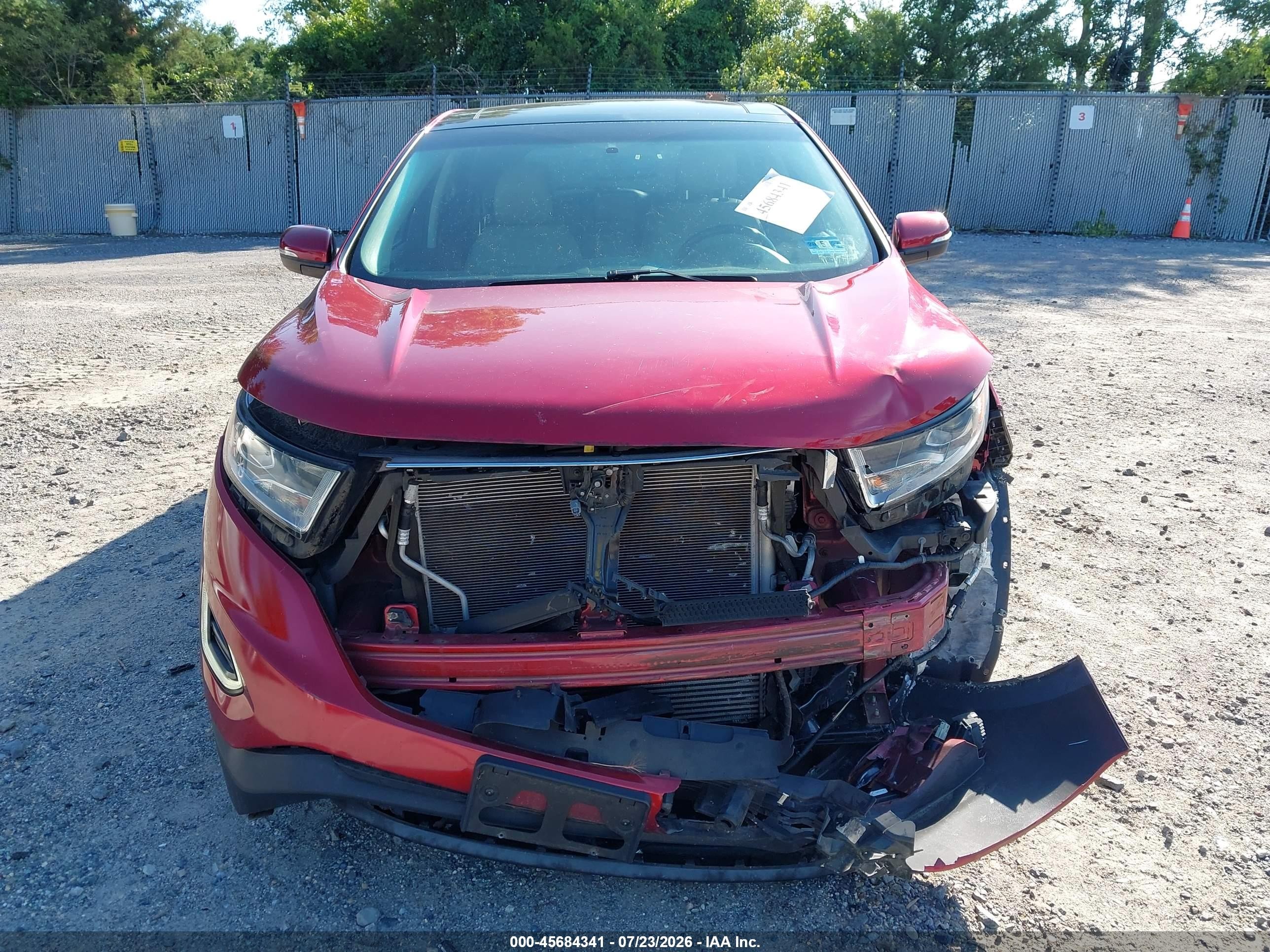 2015 Ford Edge Sel Red vin: 2FMTK4J94FBC08851