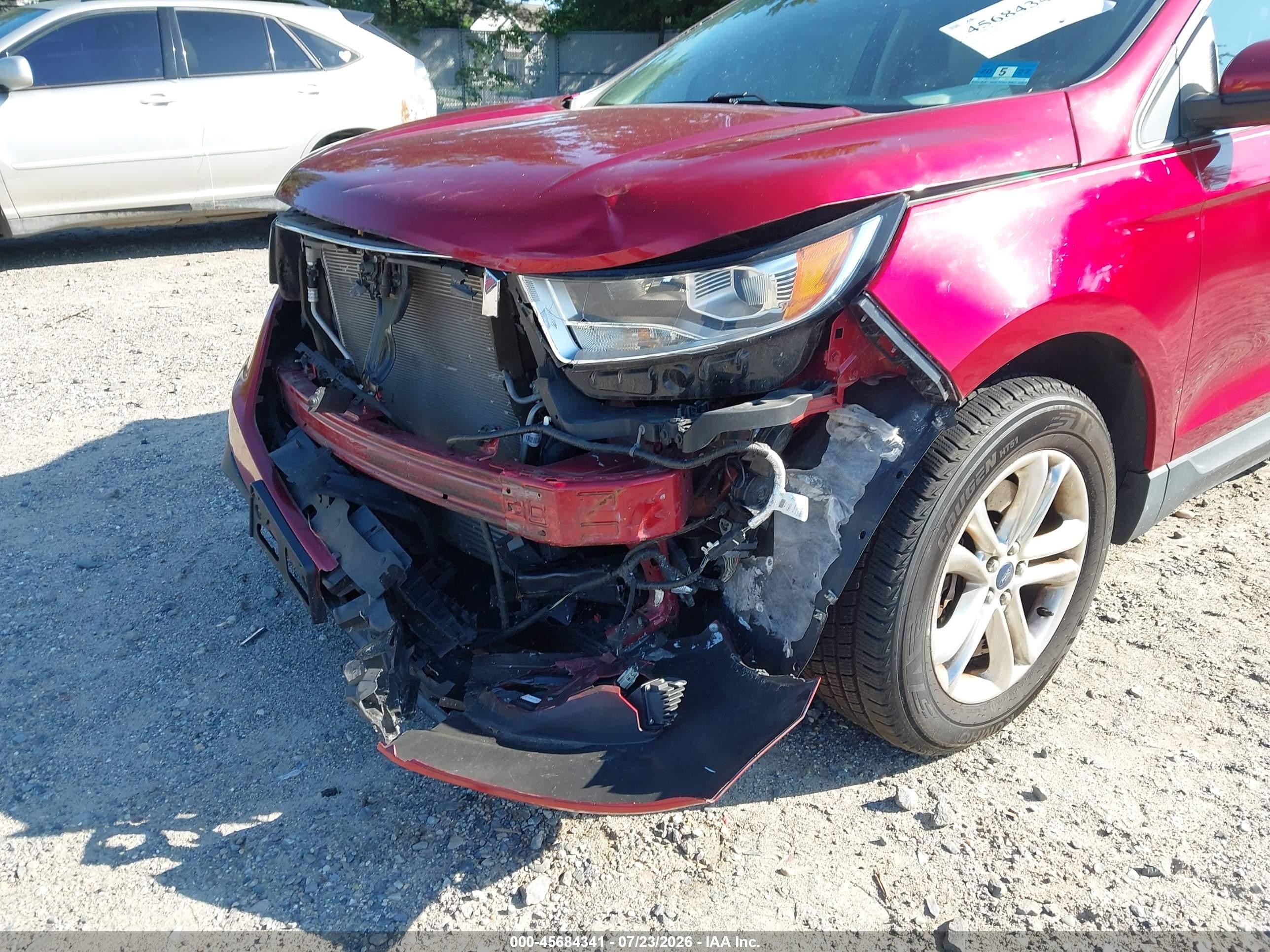 2015 Ford Edge Sel Red vin: 2FMTK4J94FBC08851