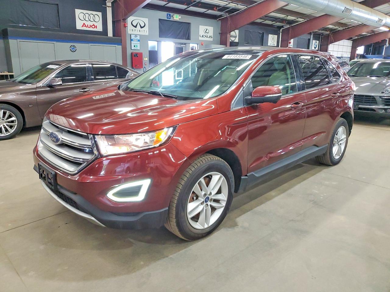 2015 Ford Edge Sel Maroon vin: 2FMTK4J94FBC22698