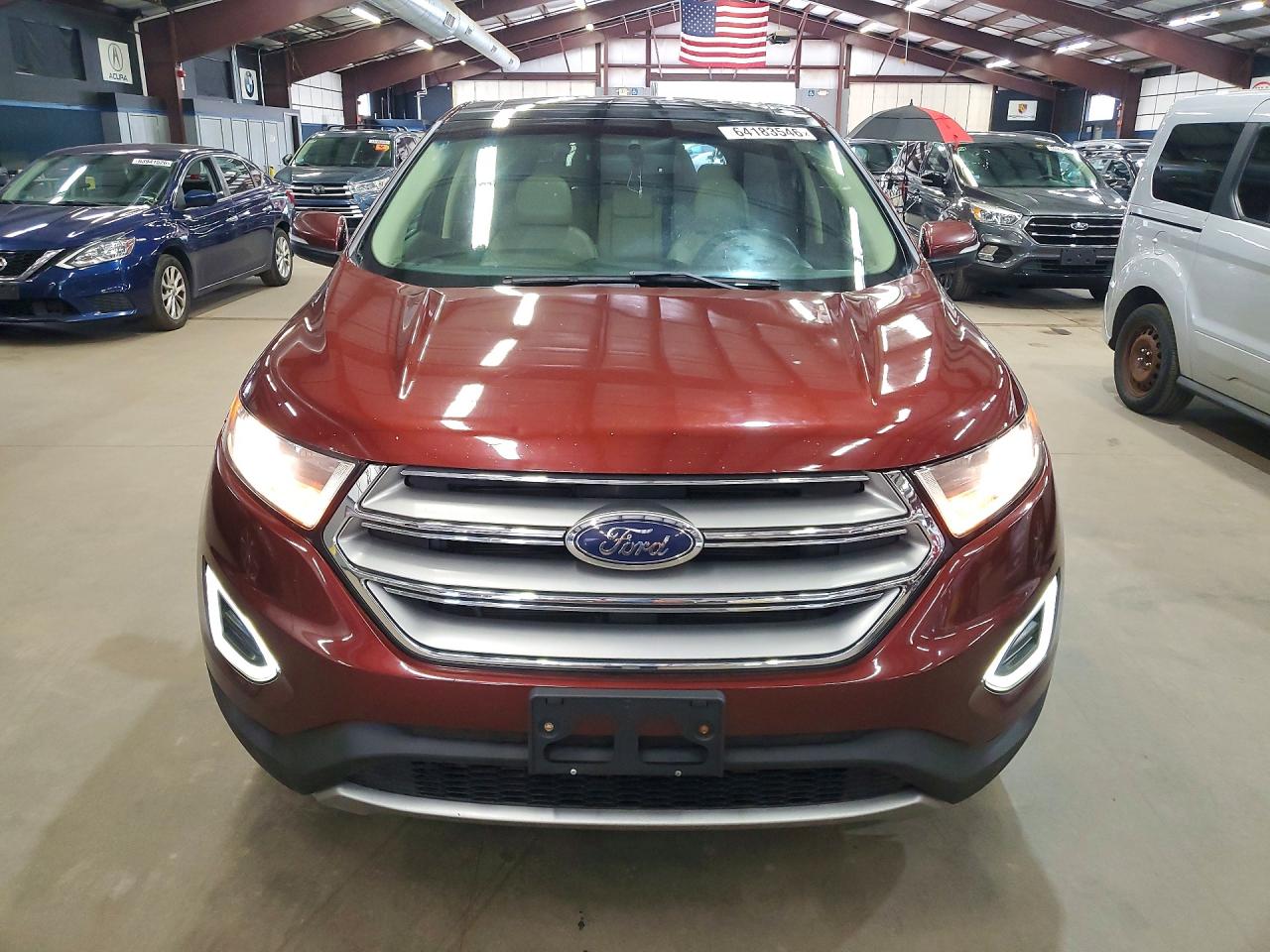 2015 Ford Edge Sel Maroon vin: 2FMTK4J94FBC22698