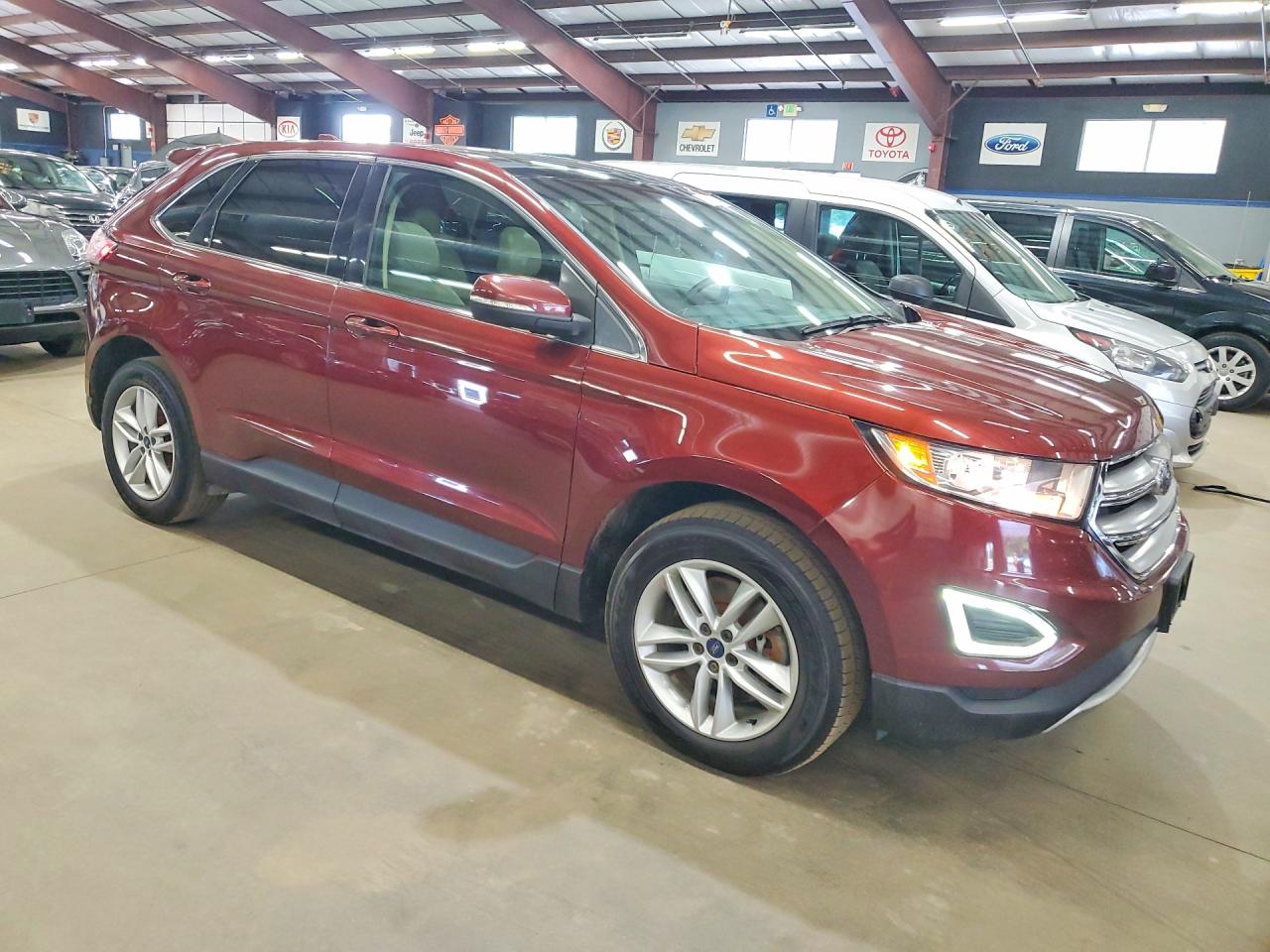 2015 Ford Edge Sel Maroon vin: 2FMTK4J94FBC22698