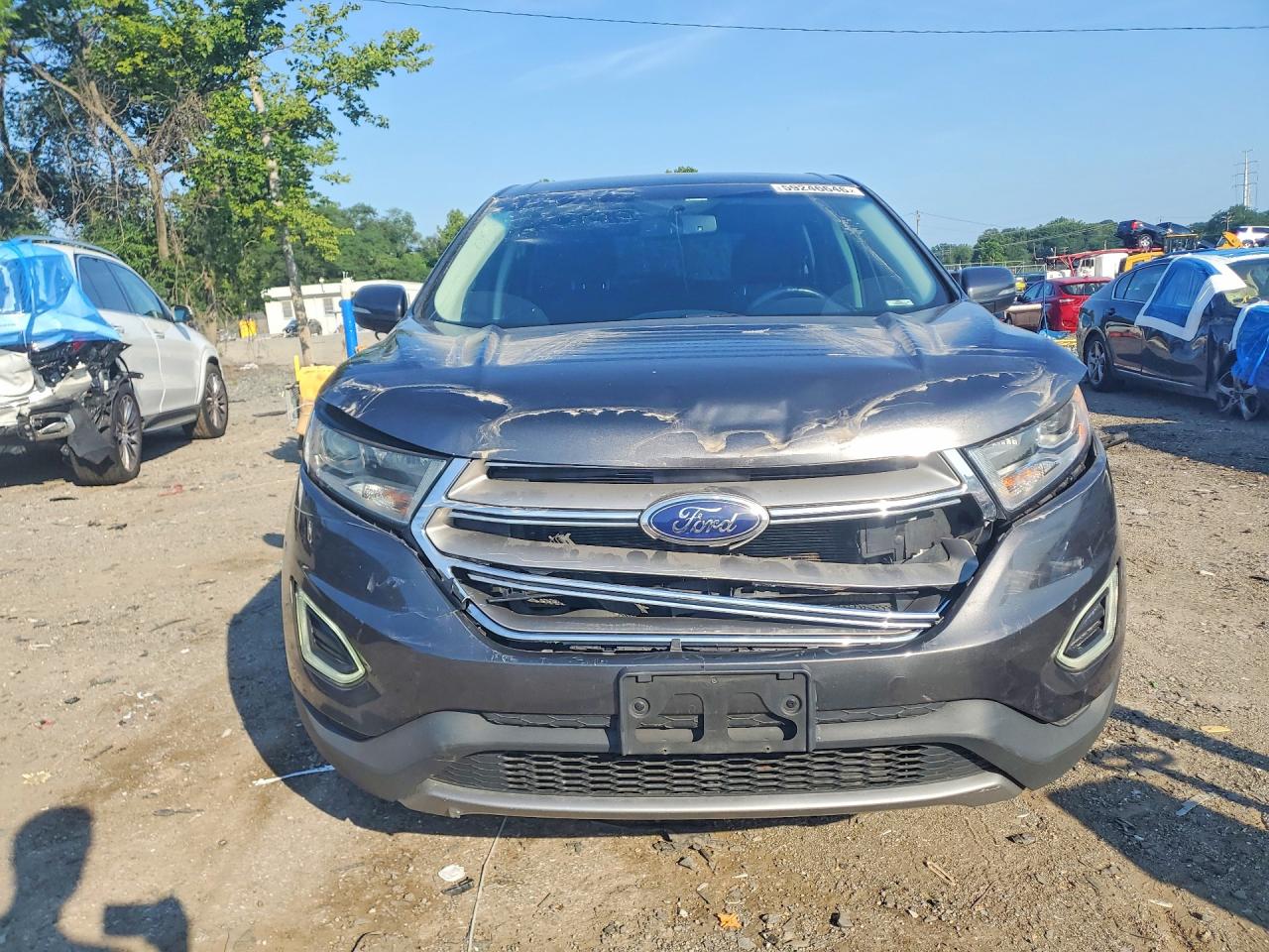 2015 Ford Edge Sel Gray vin: 2FMTK4J94FBC37556