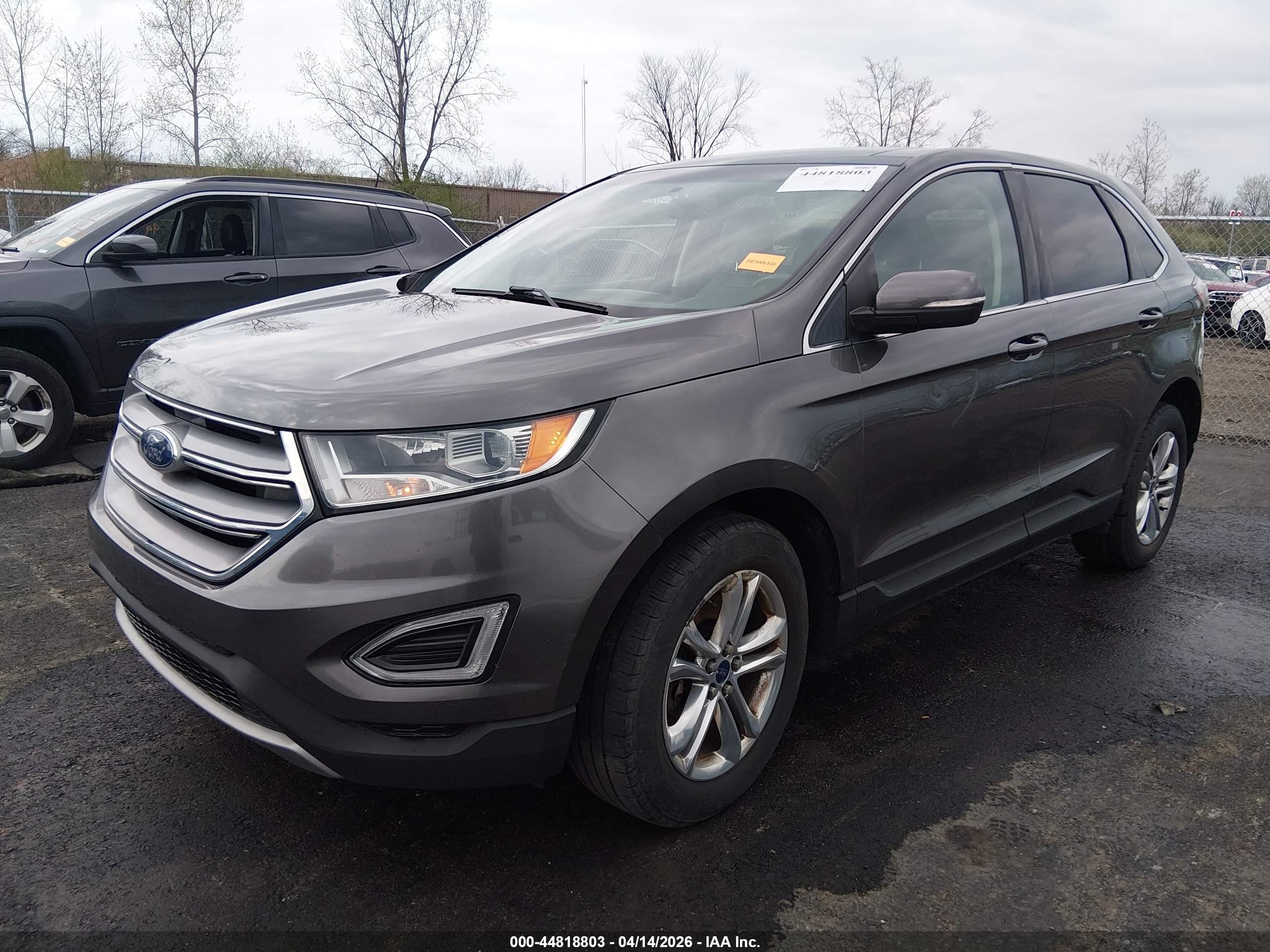 2015 Ford Edge Sel Gray vin: 2FMTK4J94FBC38805