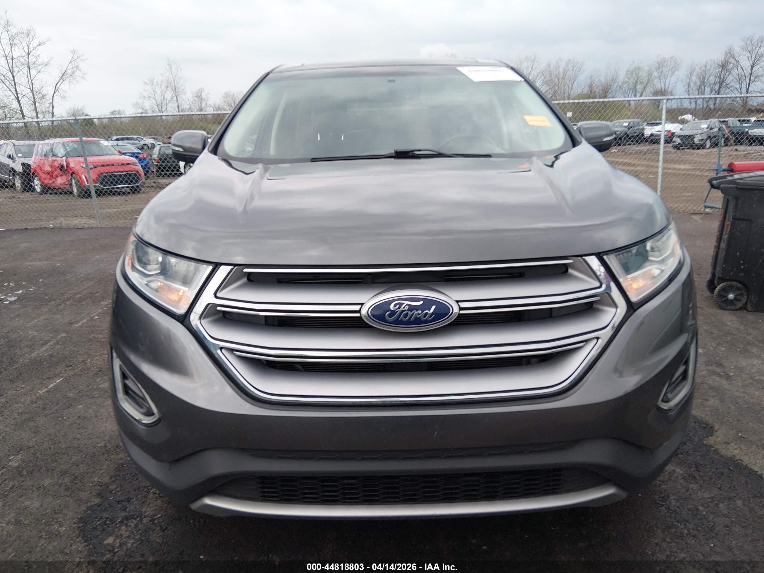 2015 Ford Edge Sel Gray vin: 2FMTK4J94FBC38805