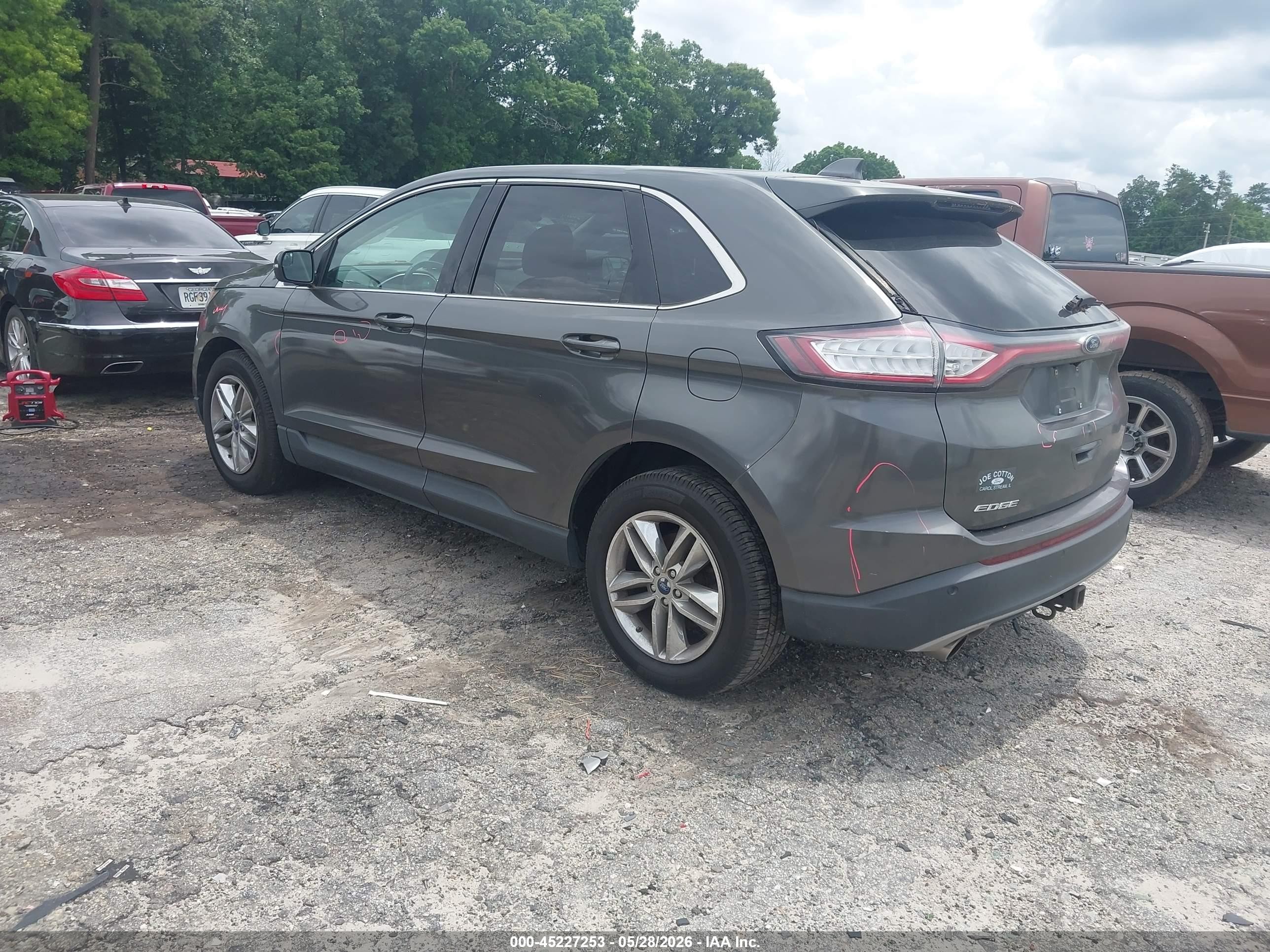 2015 Ford Edge Sel Gray vin: 2FMTK4J95FBB05616