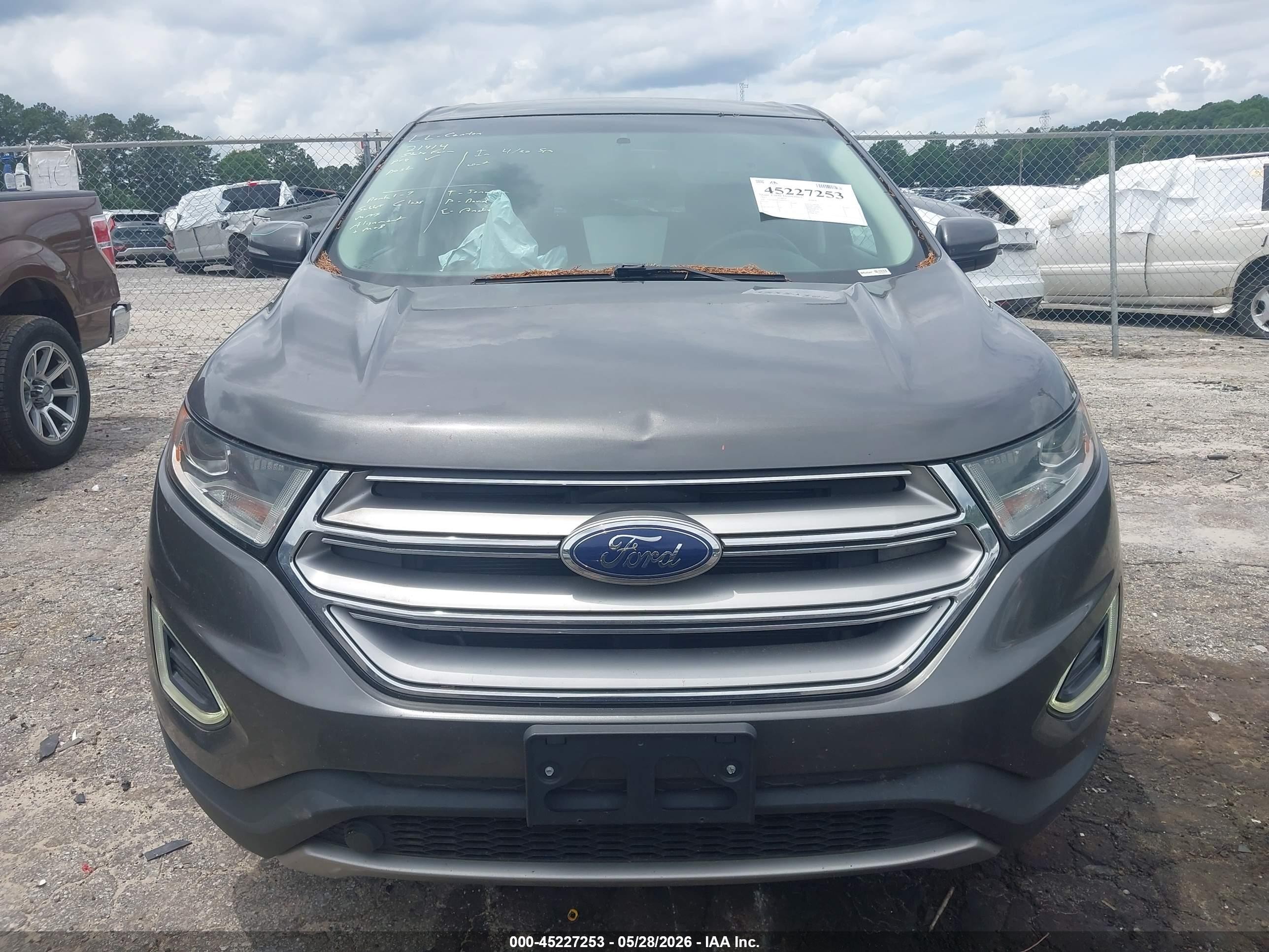 2015 Ford Edge Sel Gray vin: 2FMTK4J95FBB05616