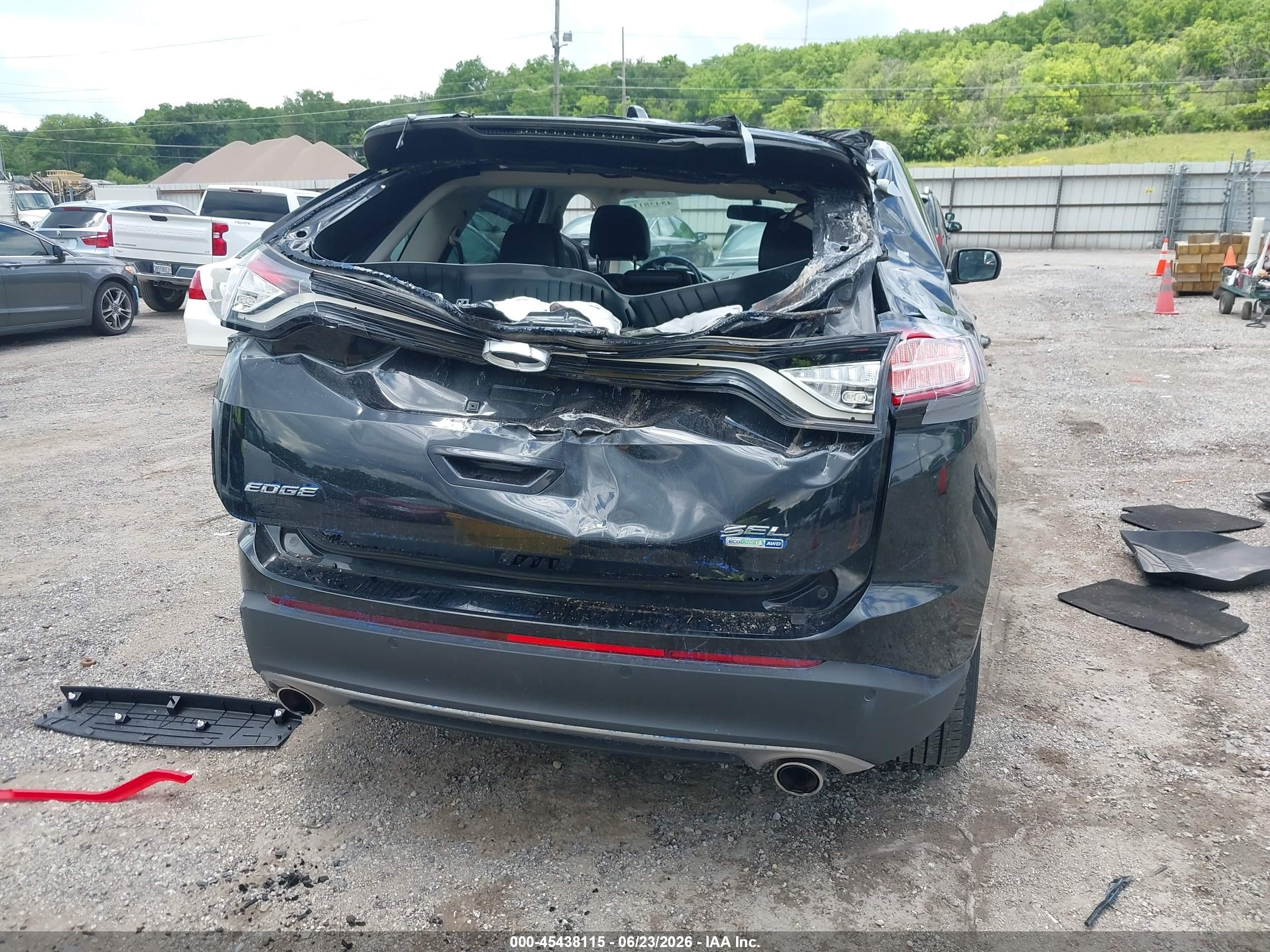 2015 Ford Edge Sel Black vin: 2FMTK4J95FBB11769