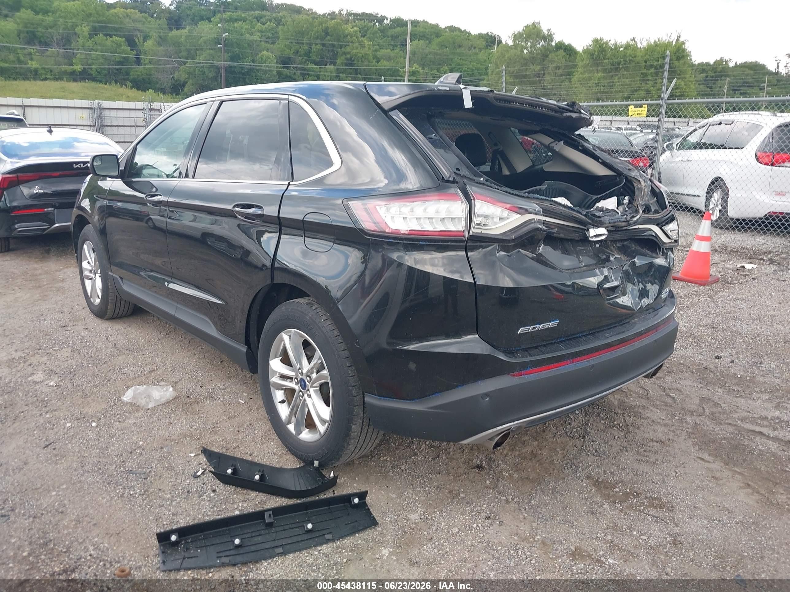 2015 Ford Edge Sel Black vin: 2FMTK4J95FBB11769