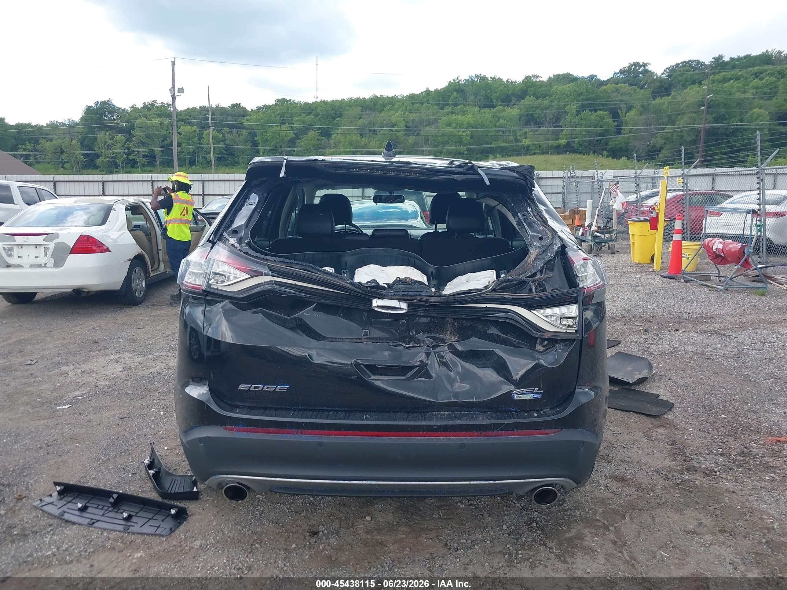 2015 Ford Edge Sel Black vin: 2FMTK4J95FBB11769