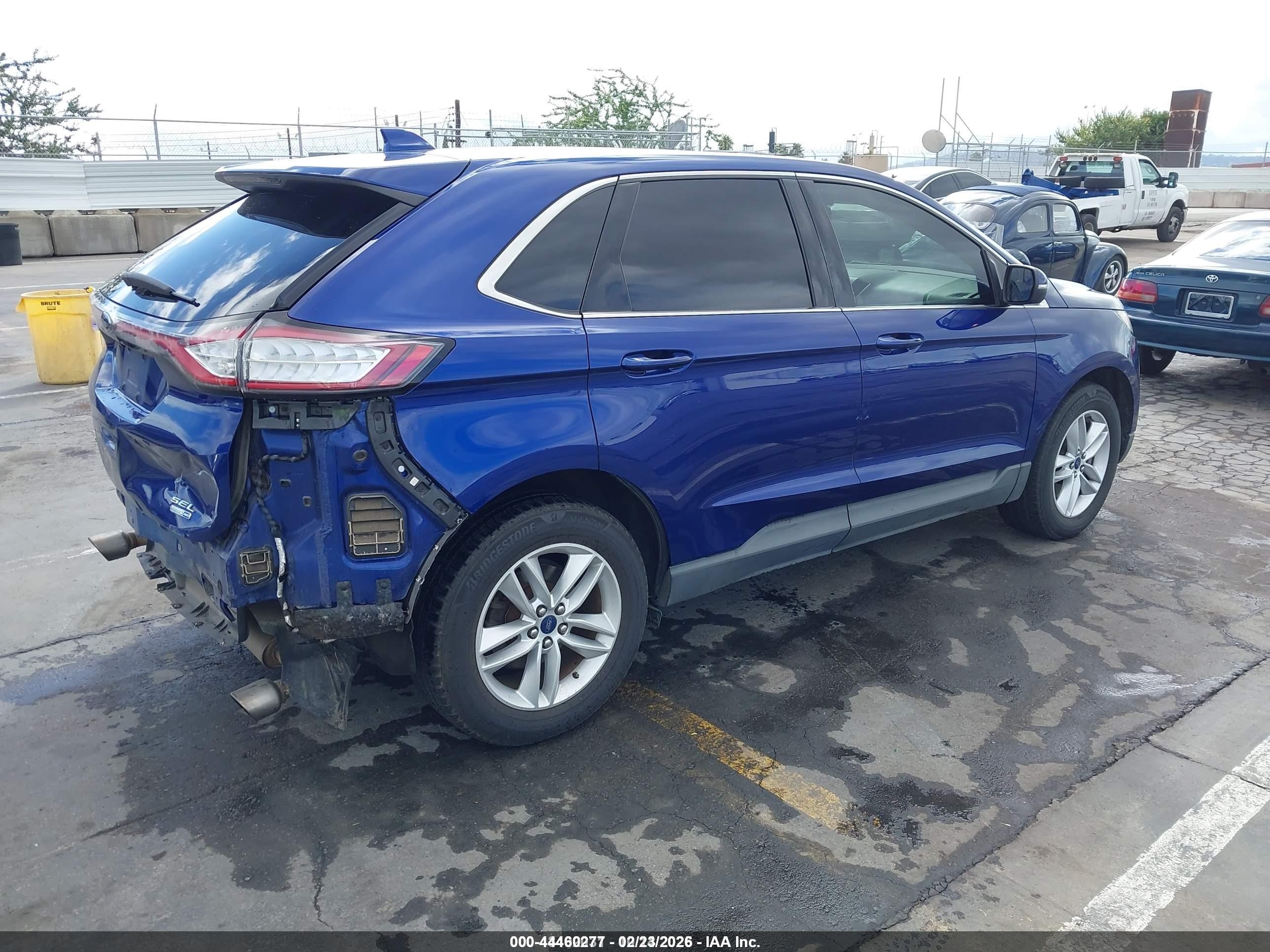 2015 Ford Edge Sel Blue vin: 2FMTK4J95FBB22450