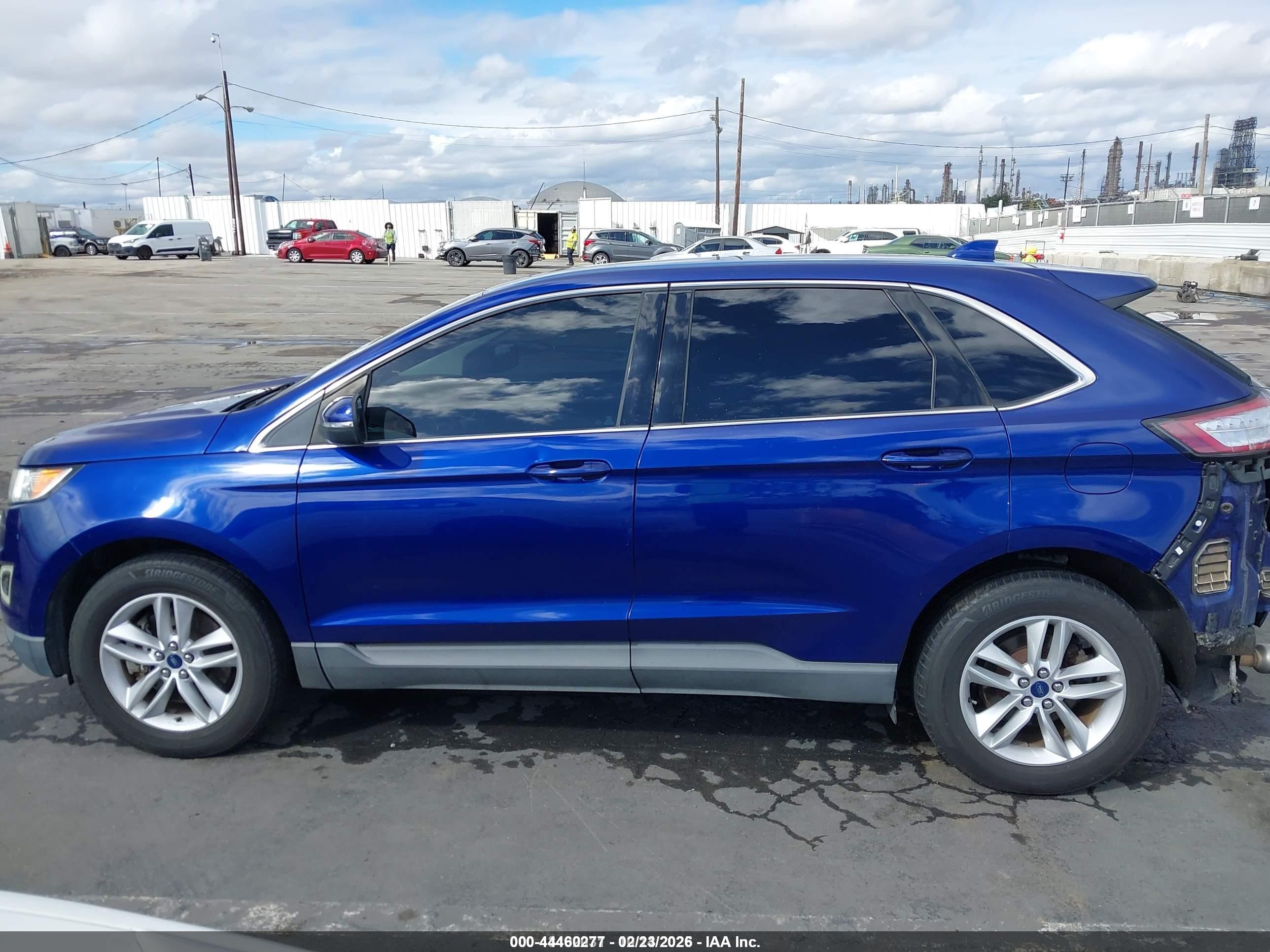 2015 Ford Edge Sel Blue vin: 2FMTK4J95FBB22450