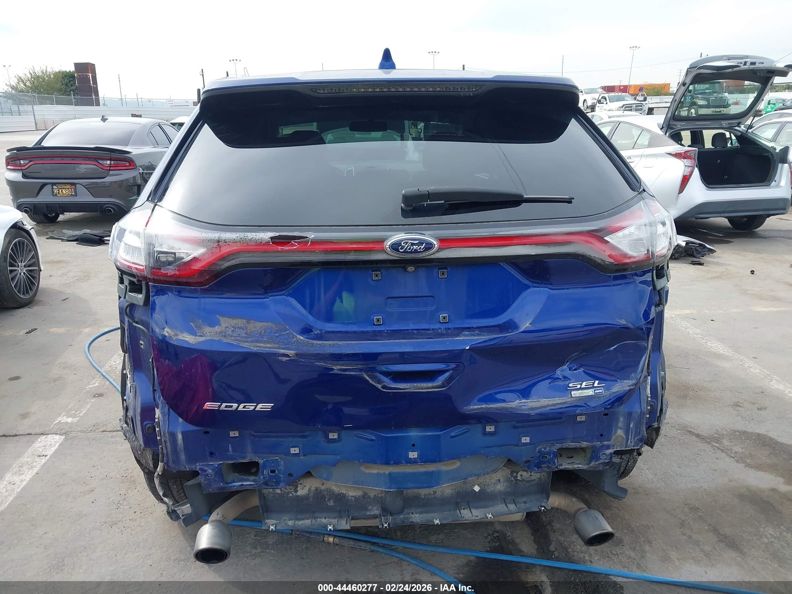 2015 Ford Edge Sel Blue vin: 2FMTK4J95FBB22450