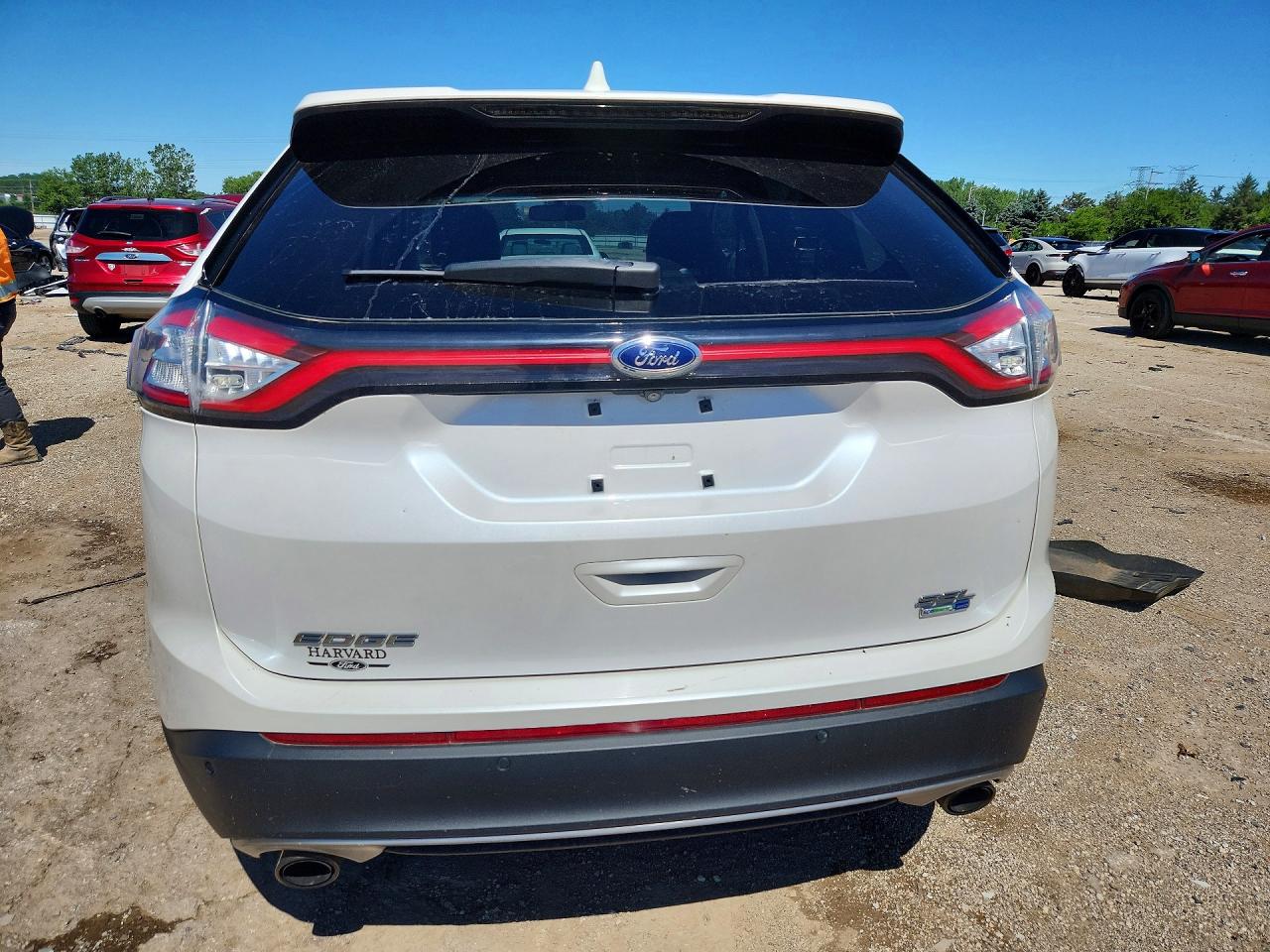 2015 Ford Edge Sel White vin: 2FMTK4J95FBC00628