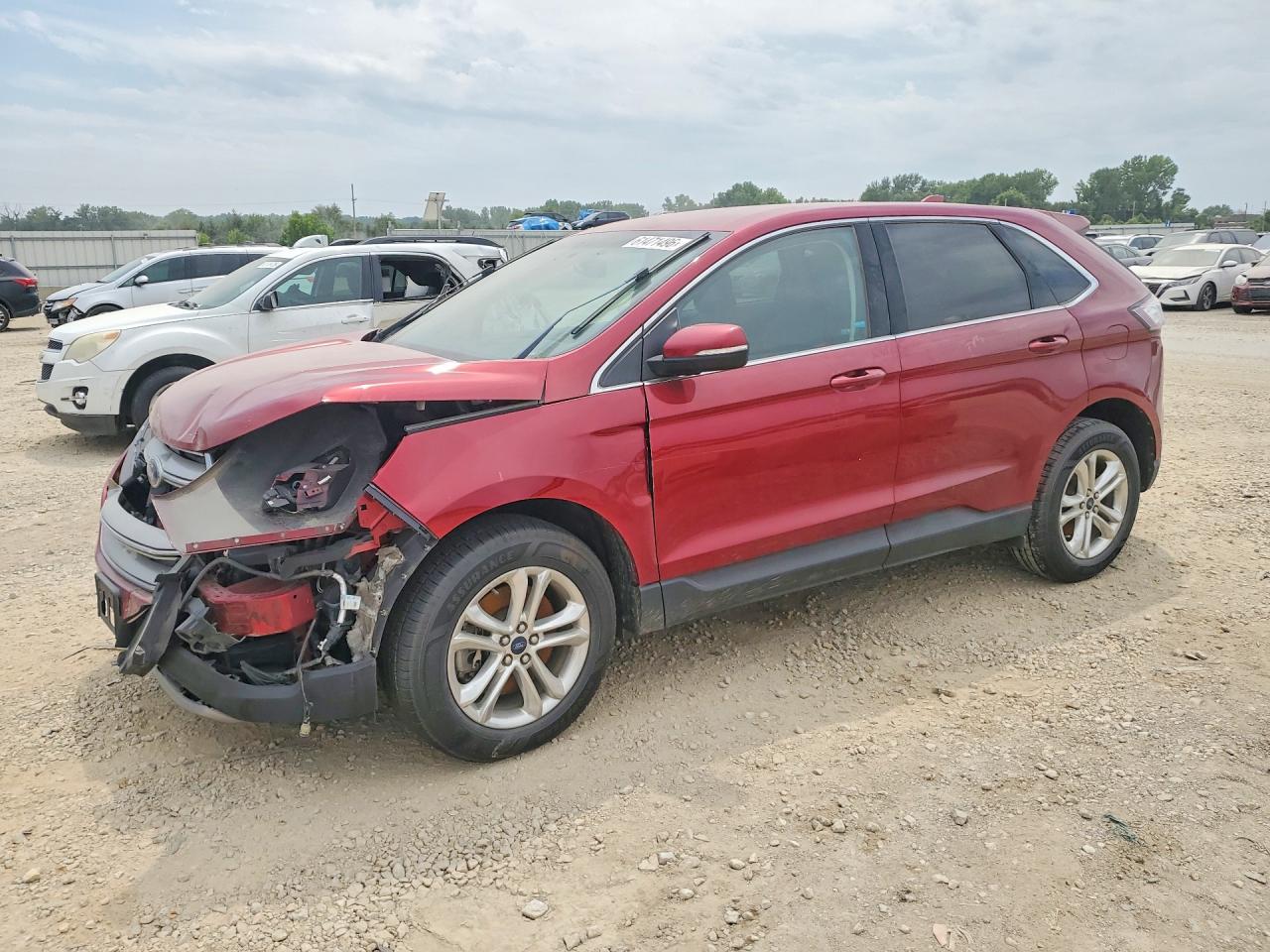 2015 Ford Edge Sel Red vin: 2FMTK4J95FBC03609