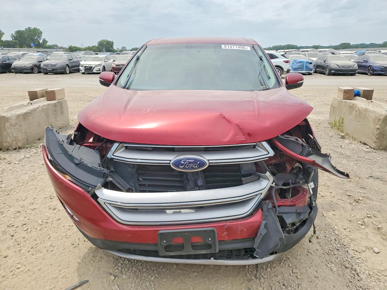 2015 Ford Edge Sel Red vin: 2FMTK4J95FBC03609