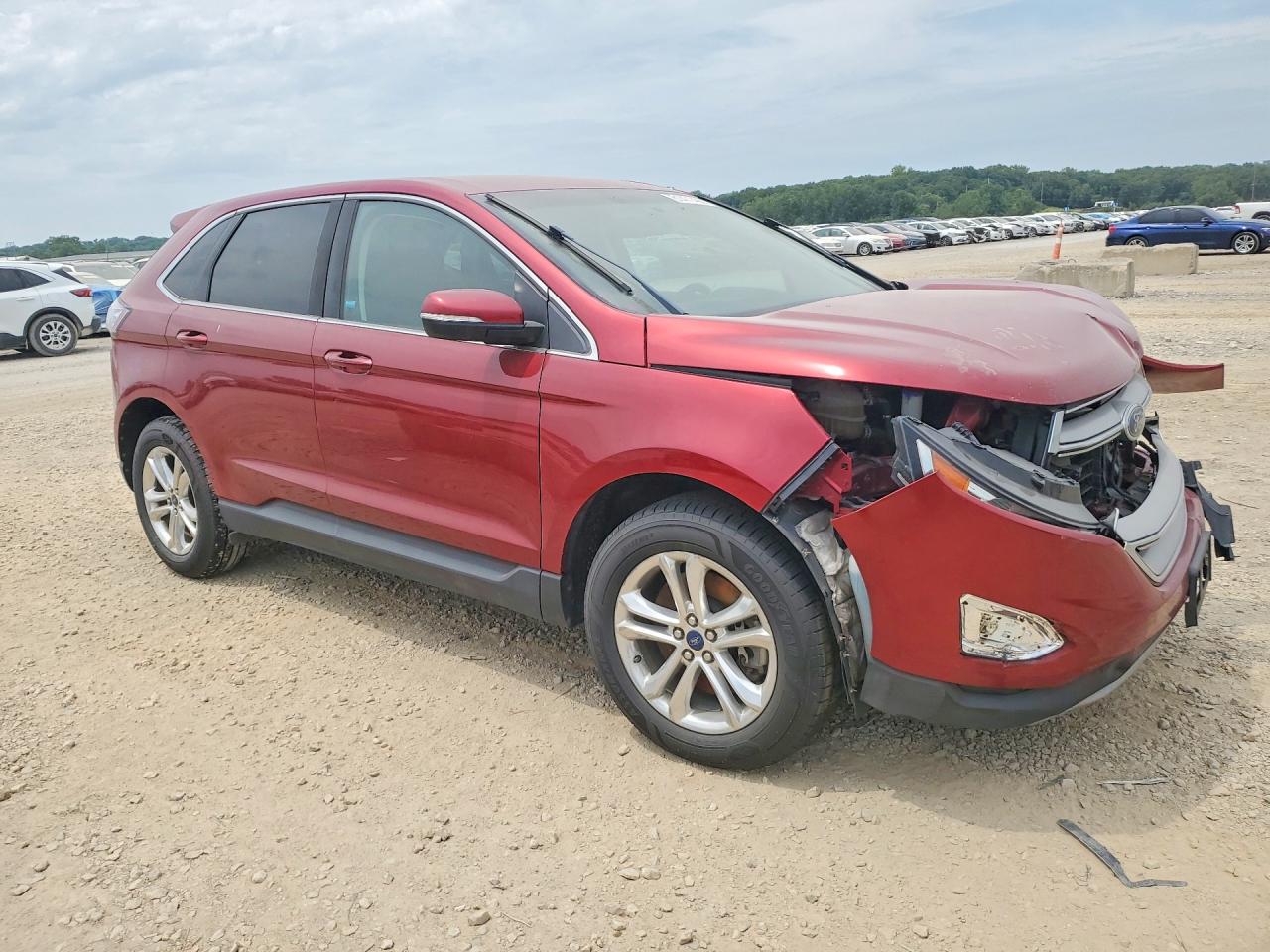 2015 Ford Edge Sel Red vin: 2FMTK4J95FBC03609