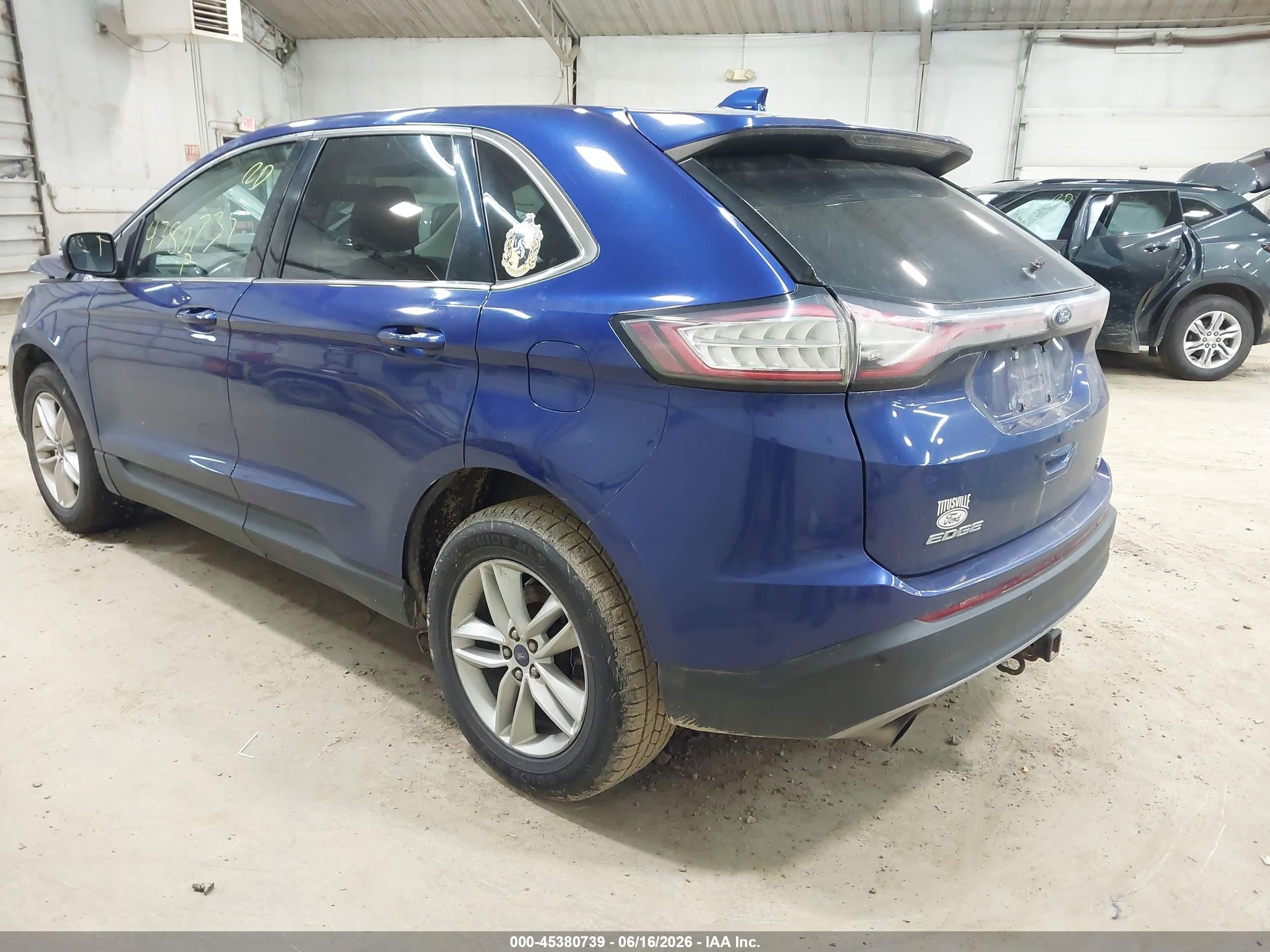 2015 Ford Edge Sel Blue vin: 2FMTK4J95FBC10463
