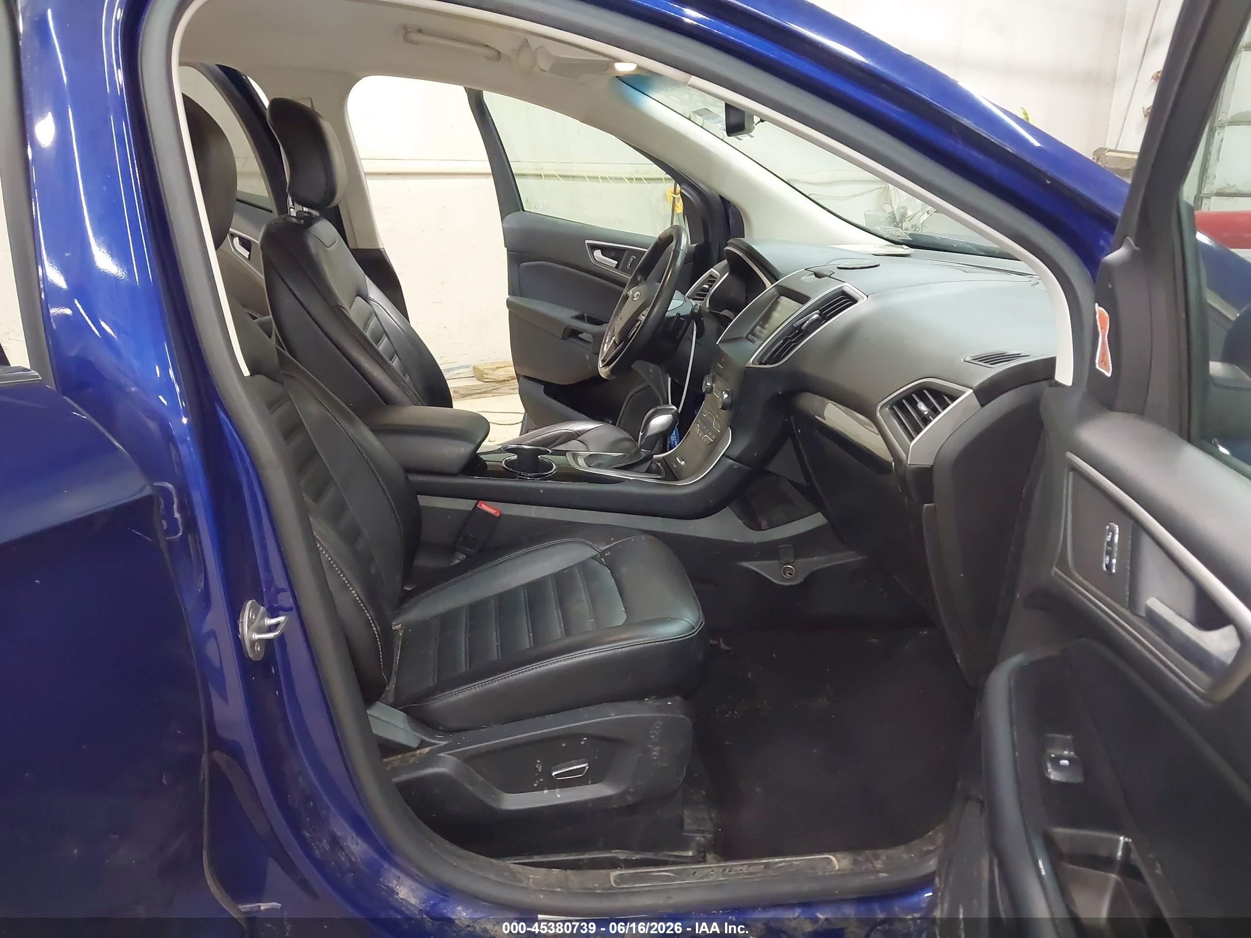 2015 Ford Edge Sel Blue vin: 2FMTK4J95FBC10463