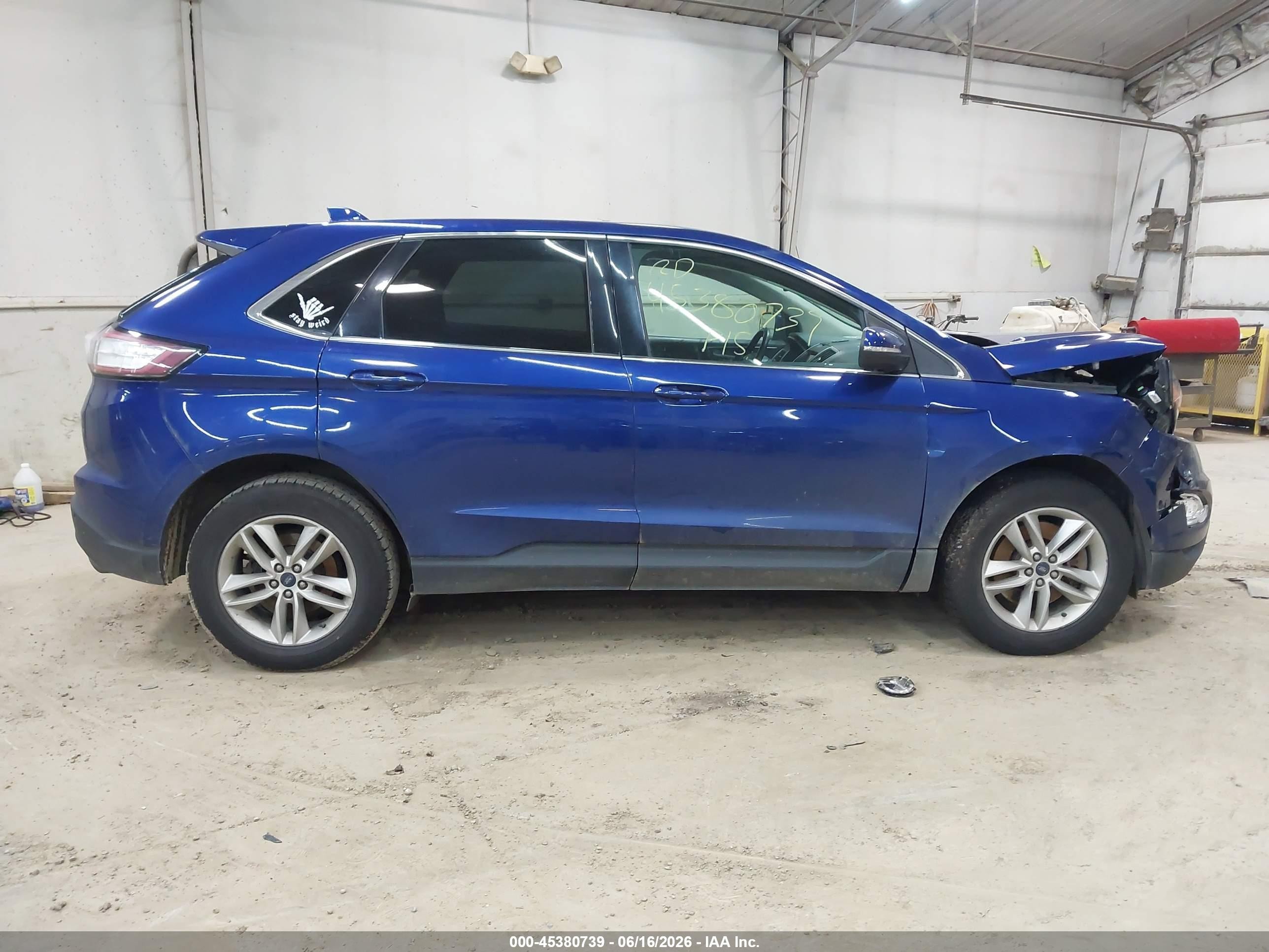 2015 Ford Edge Sel Blue vin: 2FMTK4J95FBC10463