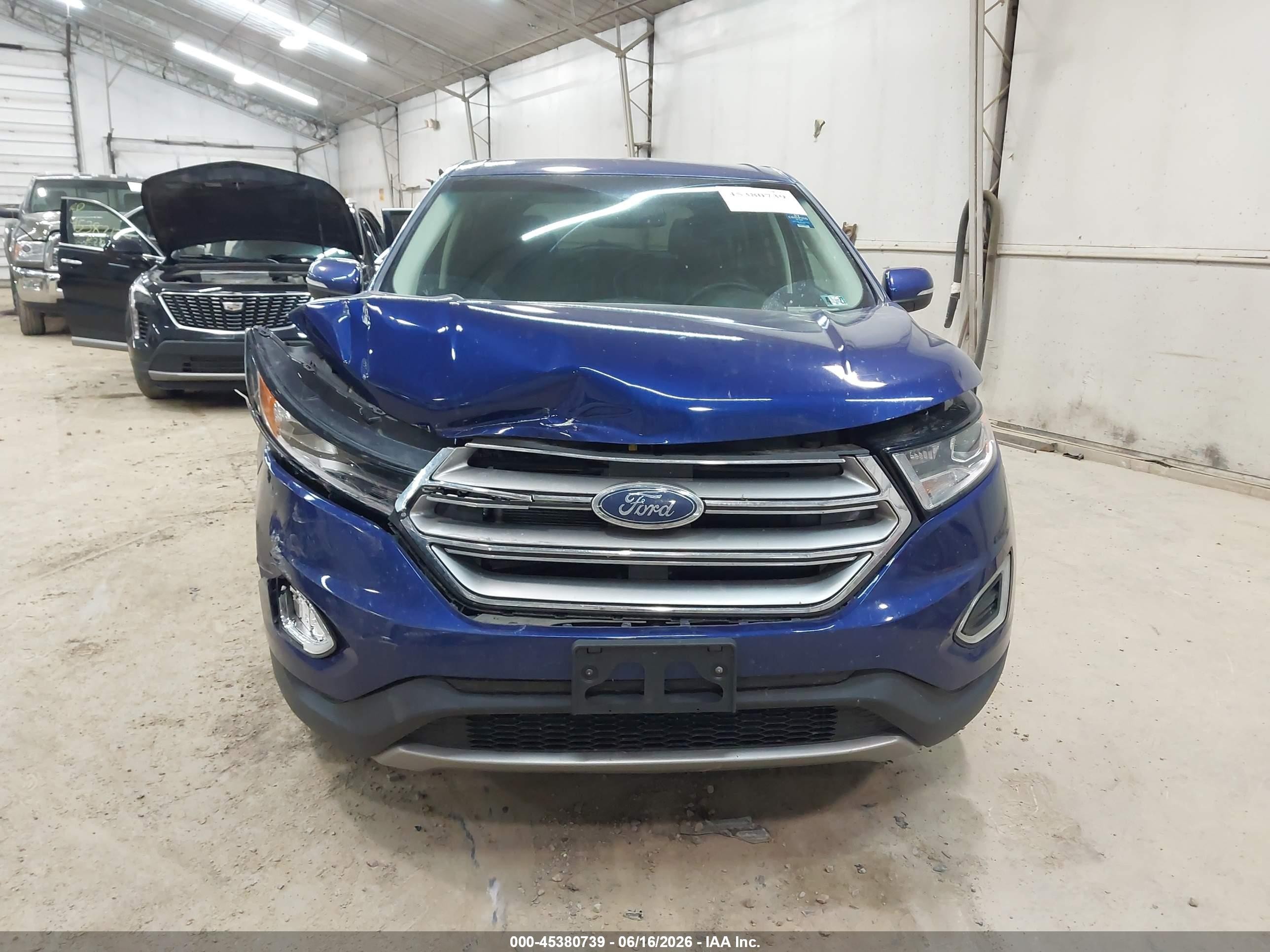 2015 Ford Edge Sel Blue vin: 2FMTK4J95FBC10463