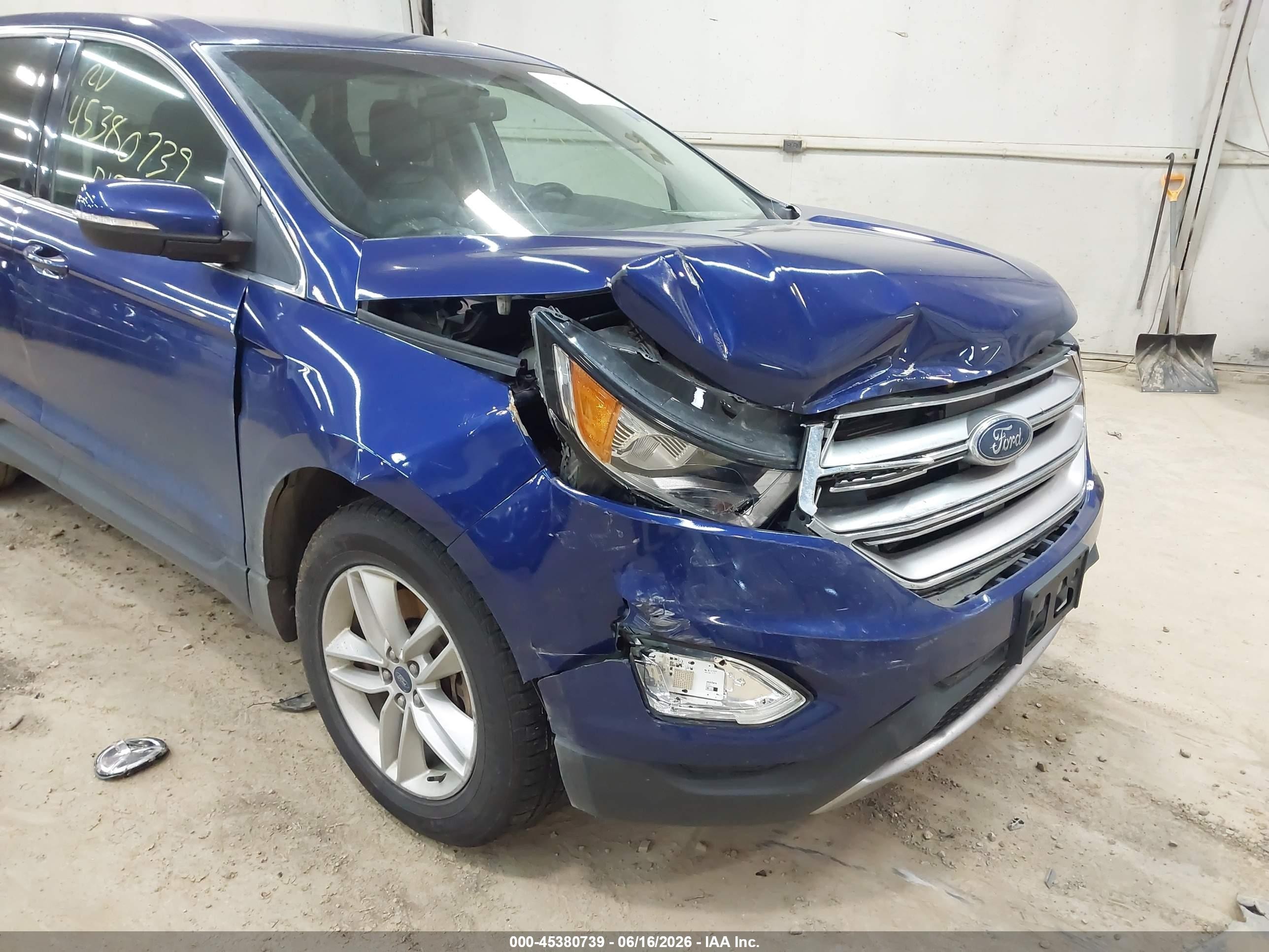 2015 Ford Edge Sel Blue vin: 2FMTK4J95FBC10463