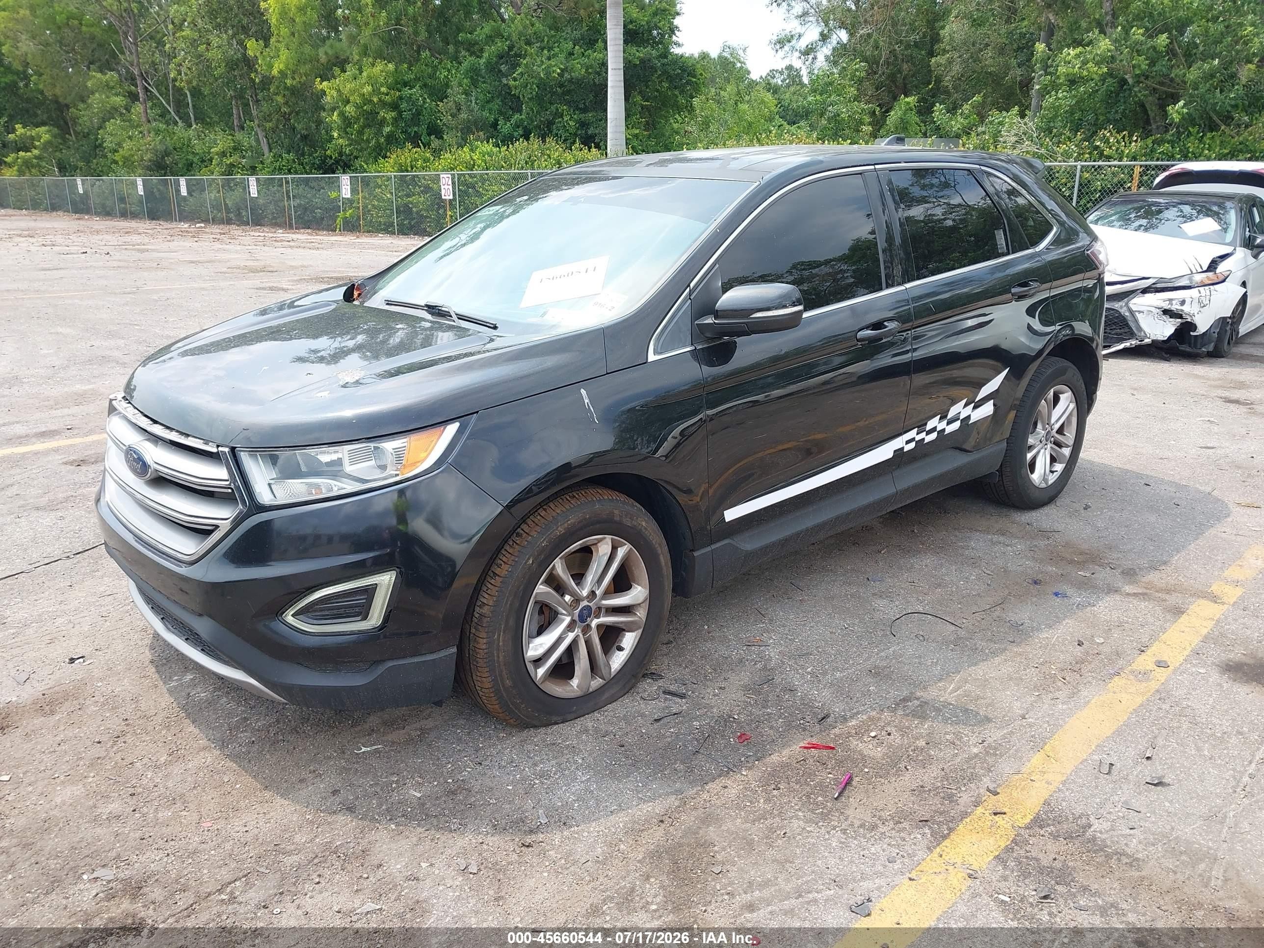 2015 Ford Edge Sel Black vin: 2FMTK4J96FBB58454