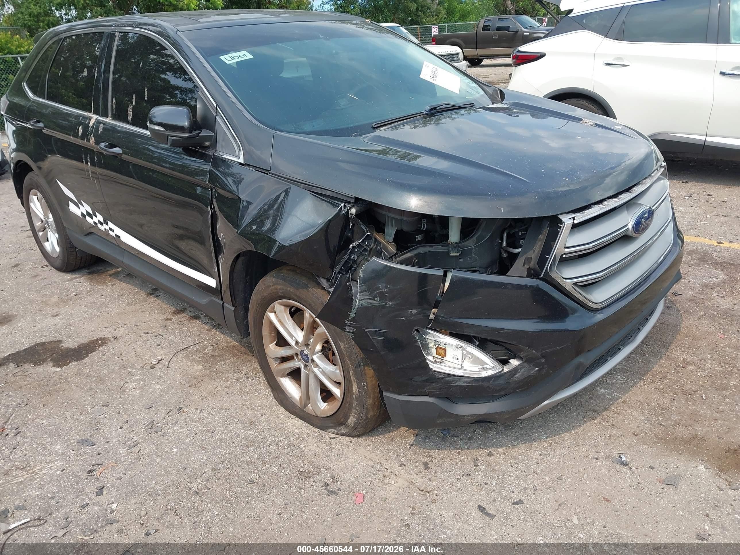 2015 Ford Edge Sel Black vin: 2FMTK4J96FBB58454