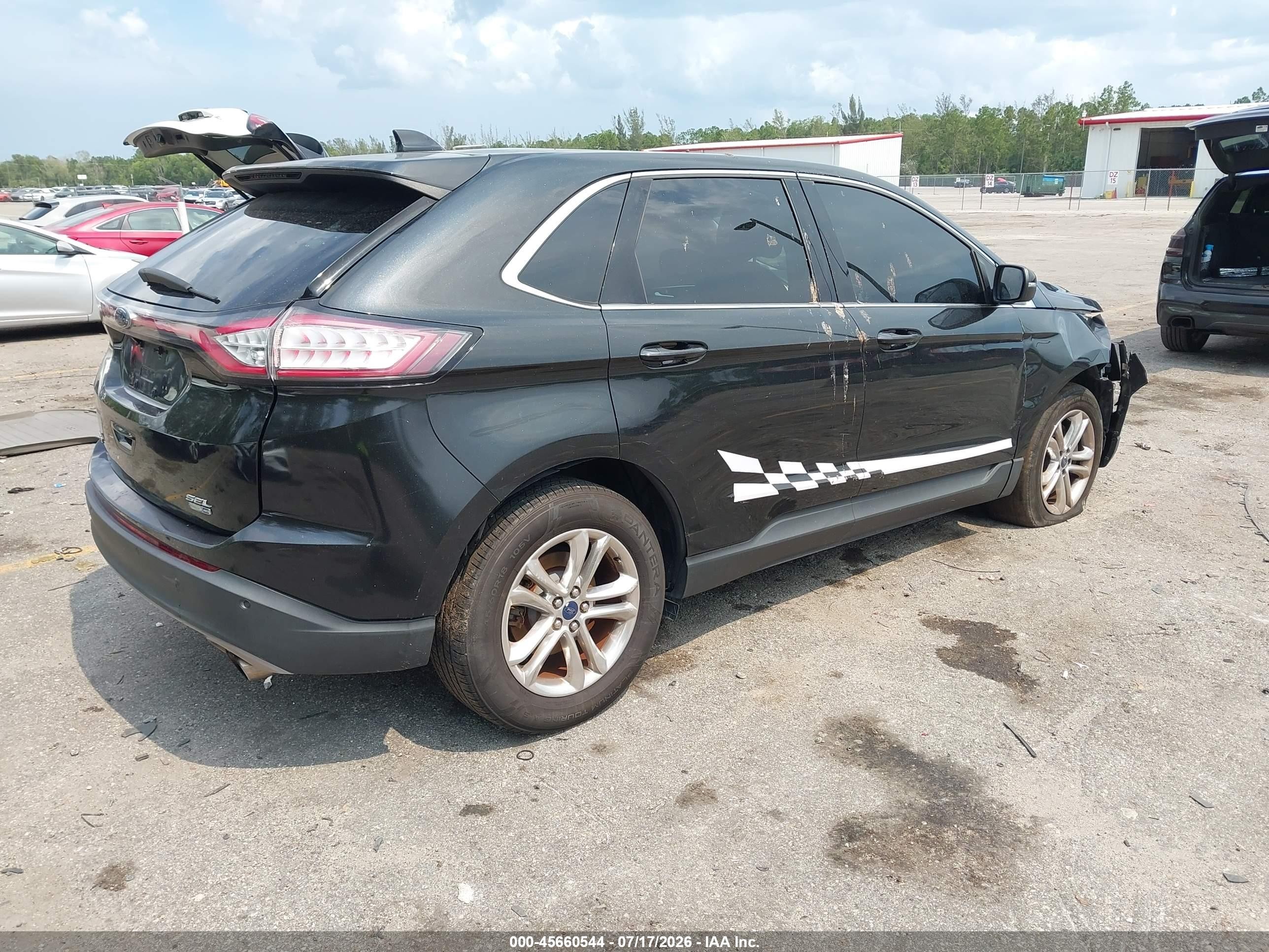 2015 Ford Edge Sel Black vin: 2FMTK4J96FBB58454