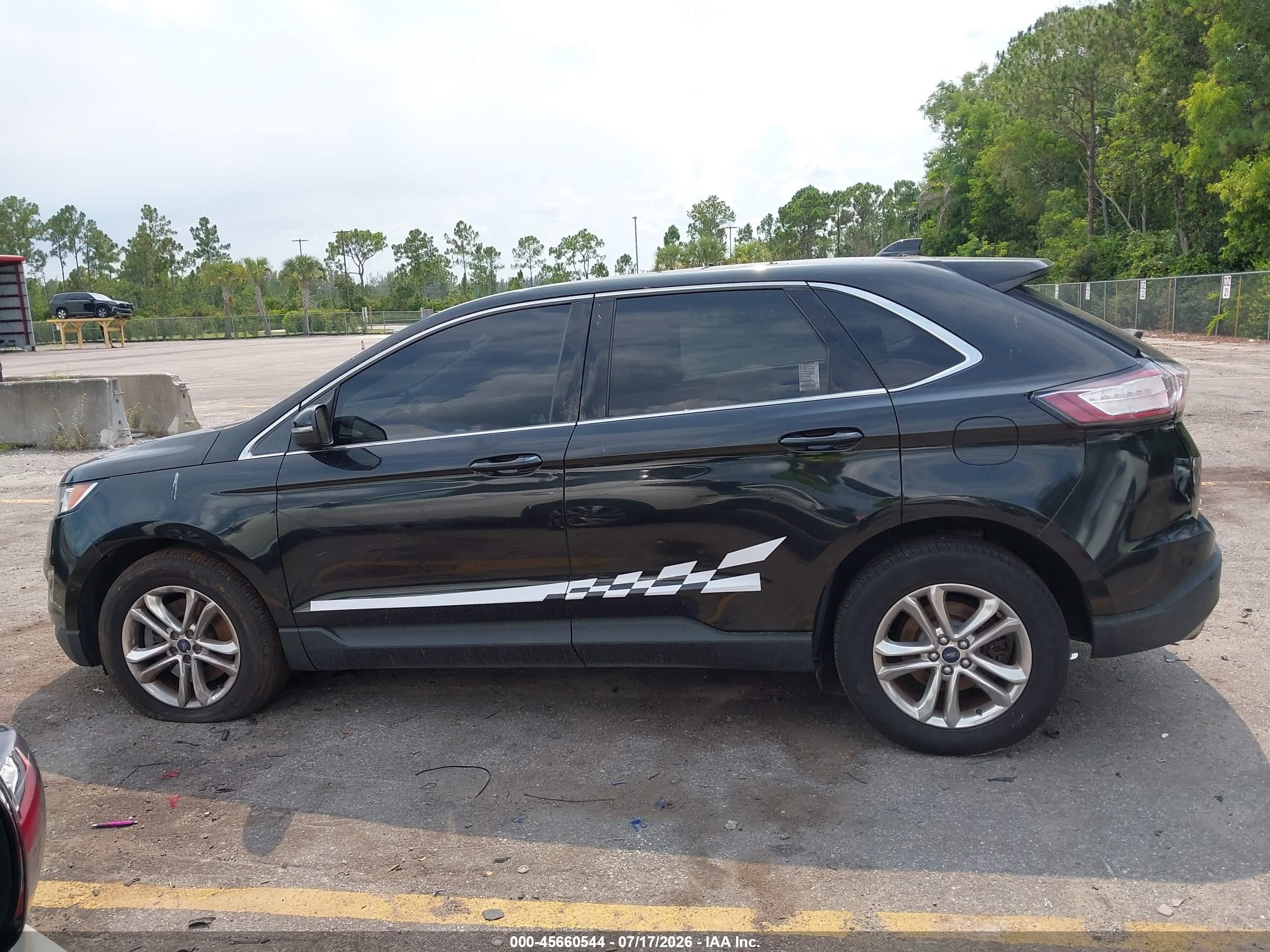 2015 Ford Edge Sel Black vin: 2FMTK4J96FBB58454