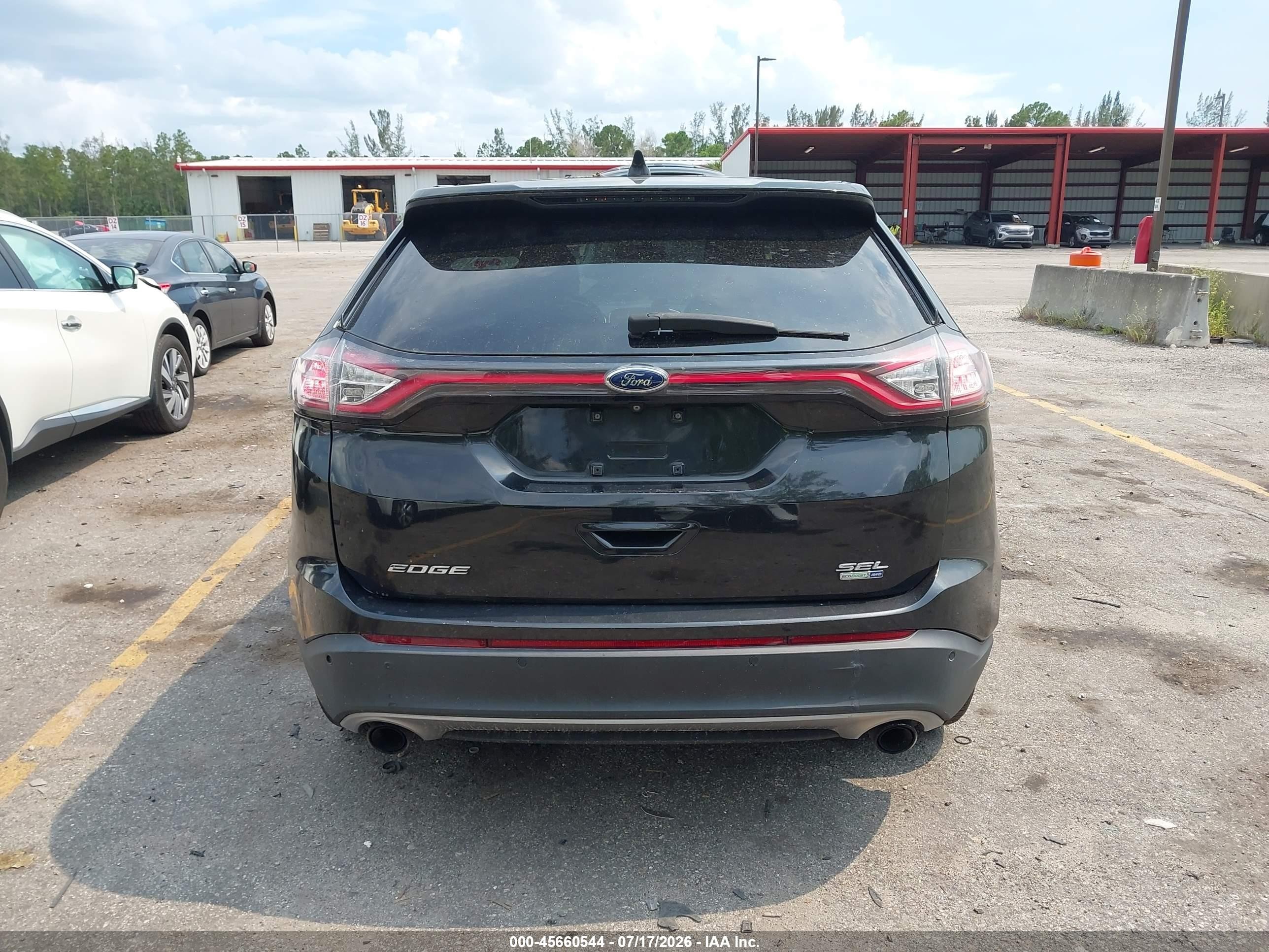 2015 Ford Edge Sel Black vin: 2FMTK4J96FBB58454