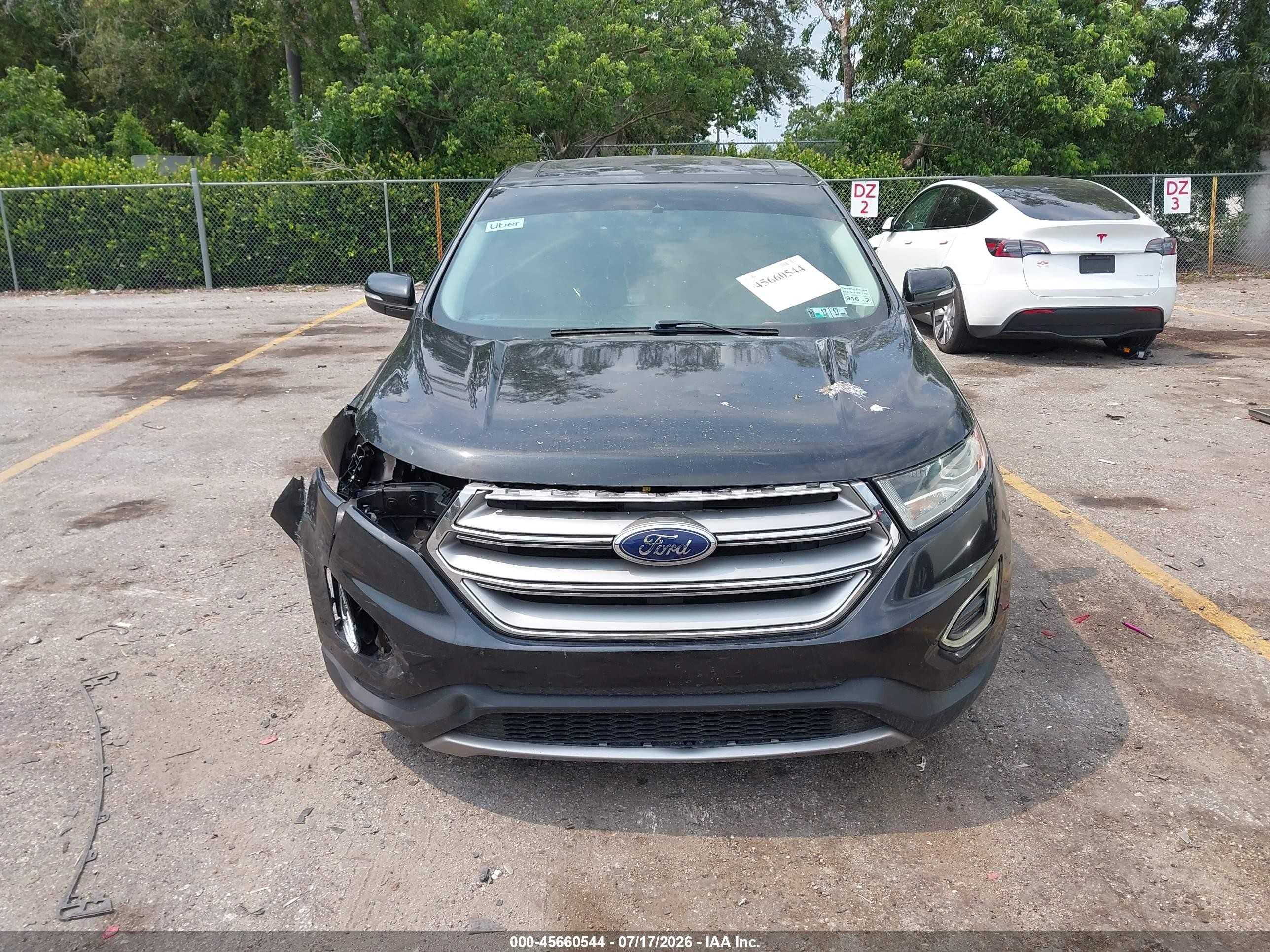 2015 Ford Edge Sel Black vin: 2FMTK4J96FBB58454