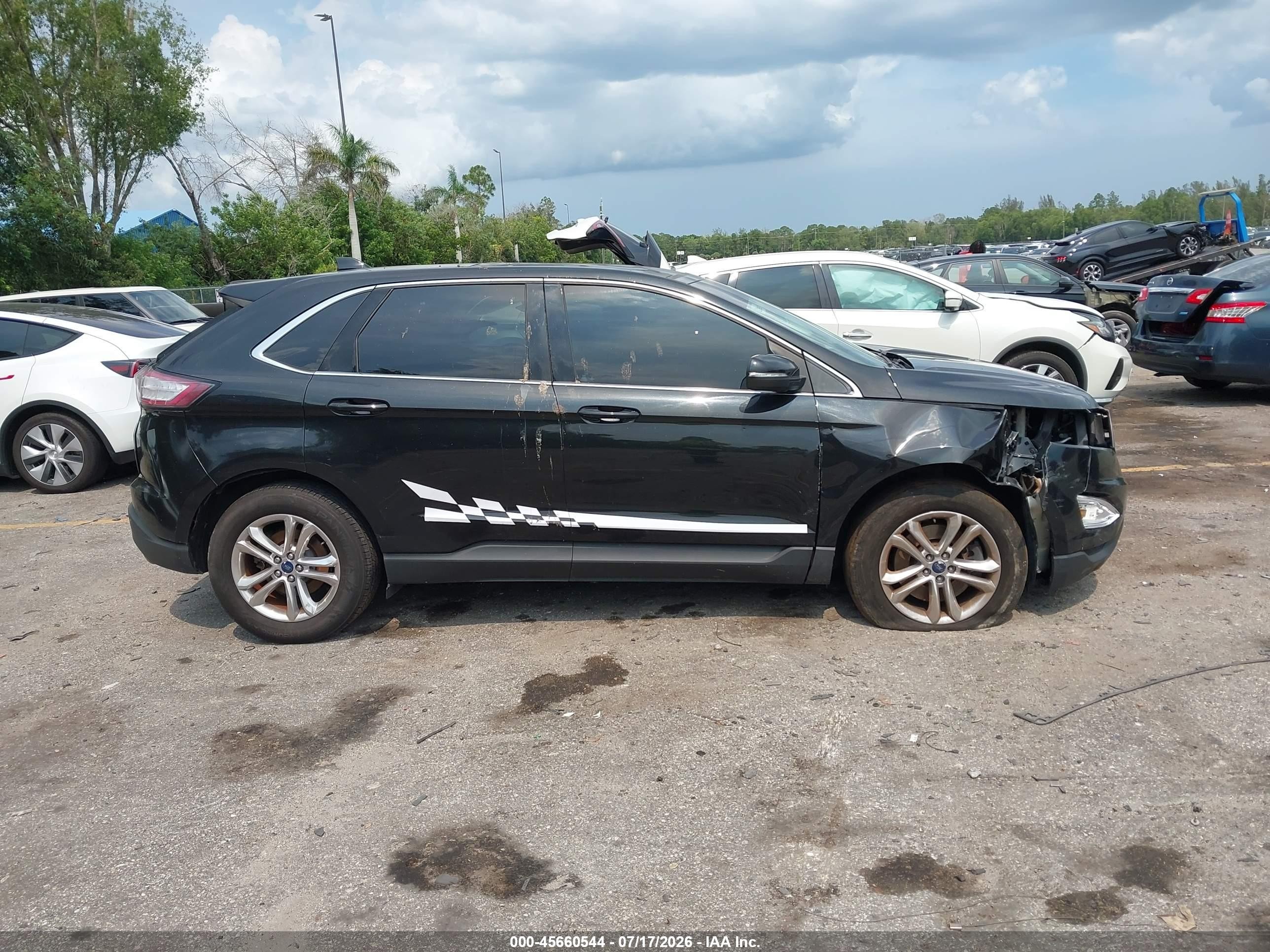 2015 Ford Edge Sel Black vin: 2FMTK4J96FBB58454
