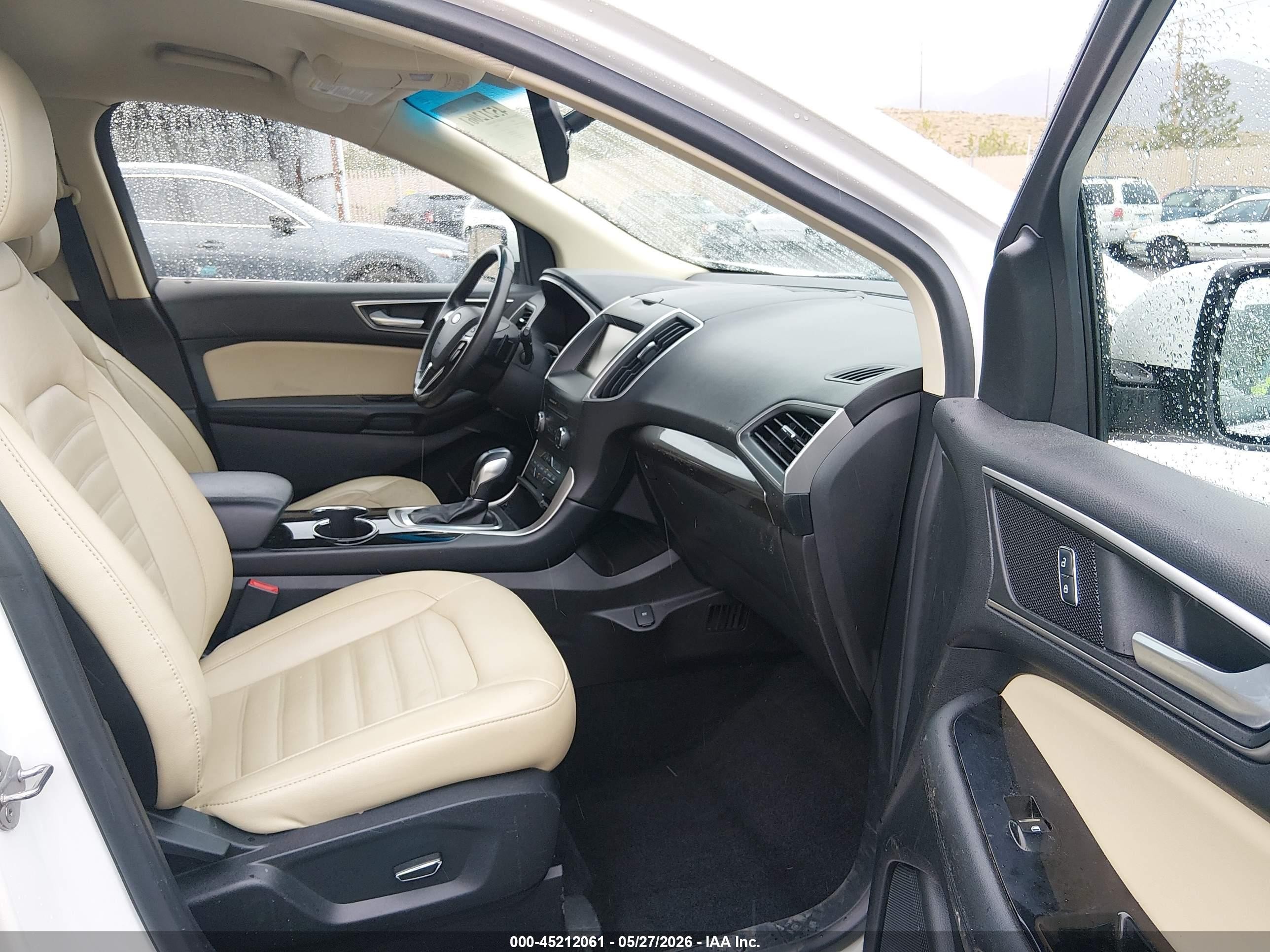 2015 Ford Edge Sel White vin: 2FMTK4J96FBB74427