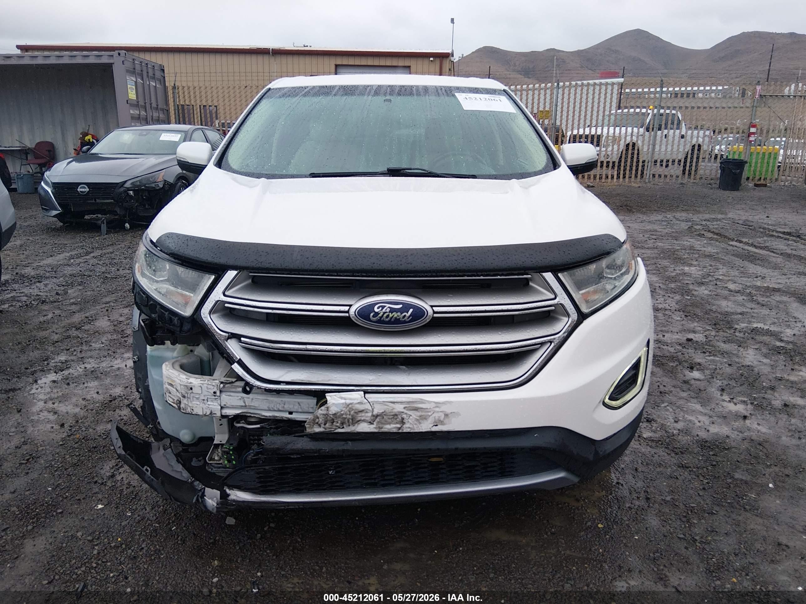 2015 Ford Edge Sel White vin: 2FMTK4J96FBB74427