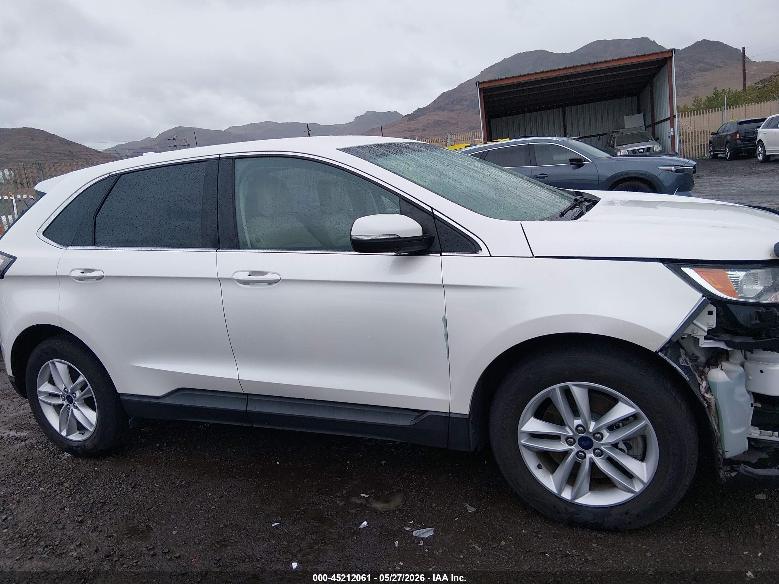 2015 Ford Edge Sel White vin: 2FMTK4J96FBB74427