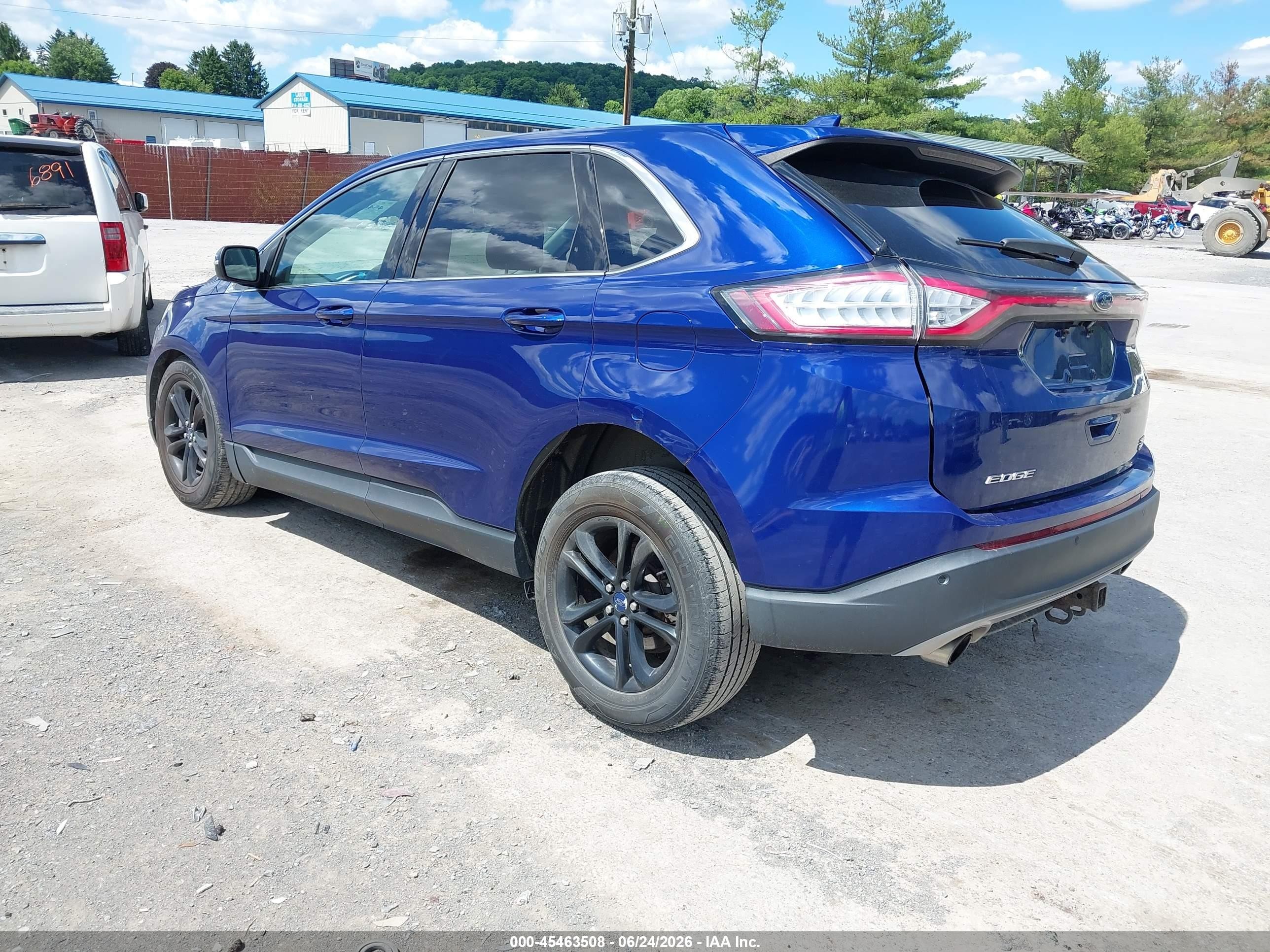 2015 Ford Edge Sel Blue vin: 2FMTK4J96FBB96055